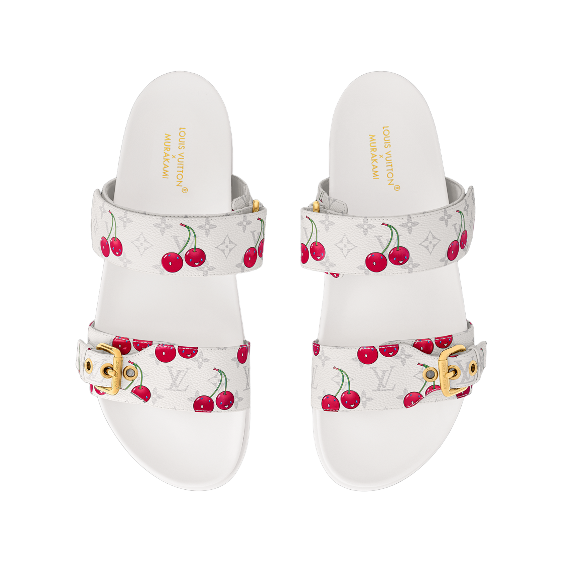(W) 루이비통 x 무라카미 타카시 봄 다이아 플랫 컴포트 뮬 화이트((W) Louis Vuitton x Murakami Takashi Bom Dia Flat Comfort Mule White) - 2