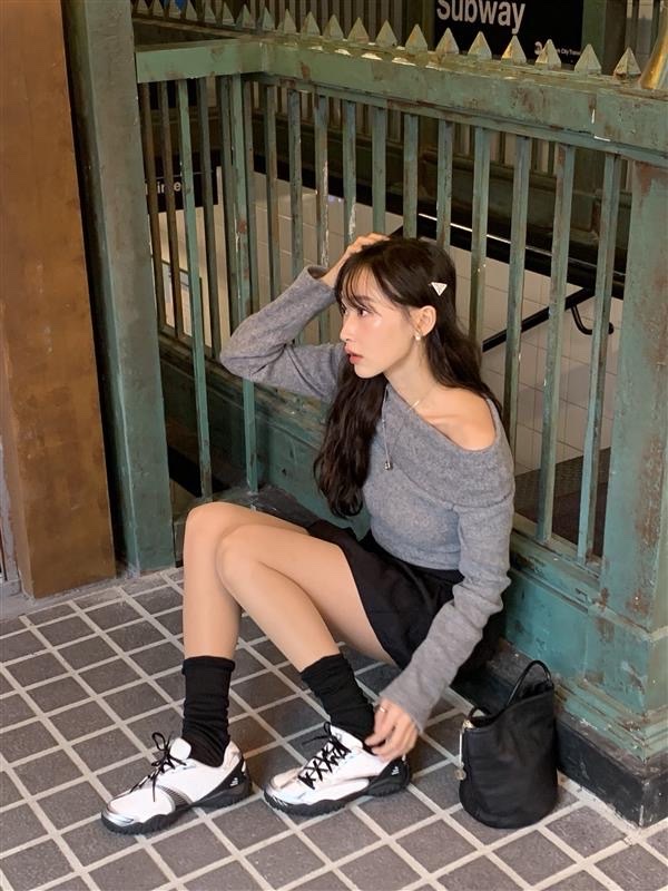 [6% 적립]Fila Echappe V2 Black 착용 스타일 - 3
