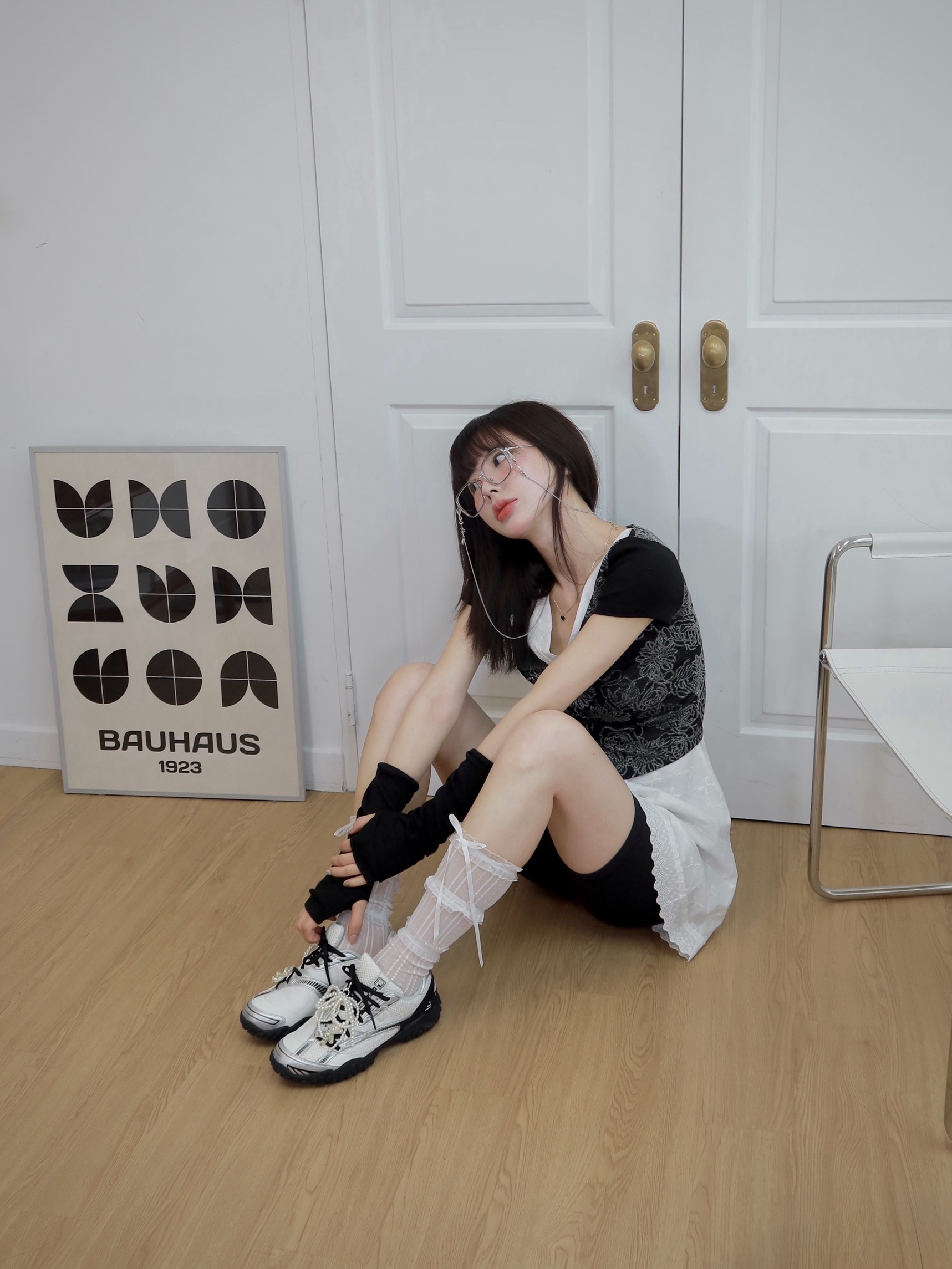 [6% 적립]Fila Echappe V2 Black 착용 스타일 - 2