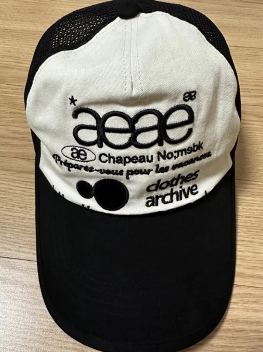 Aeae Web Logo Mesh Cap Black 착용 스타일