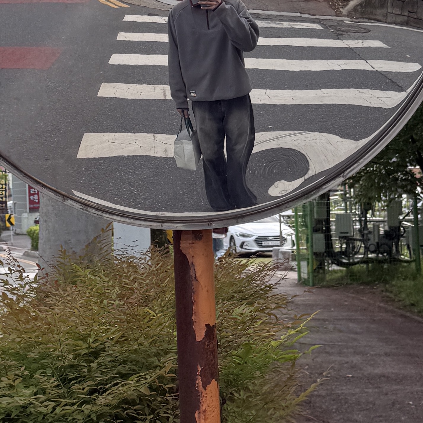 Human Made Fleece Half-Zip Pullover Gray, DIVEIN Wide Curved Denim Pants Black 착용 스타일