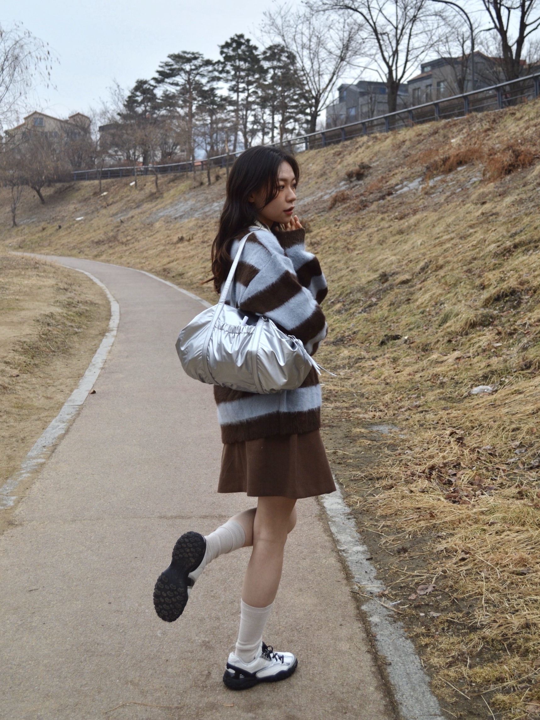 [6% 적립]Fila Echappe V2 Black 착용 스타일 - 1