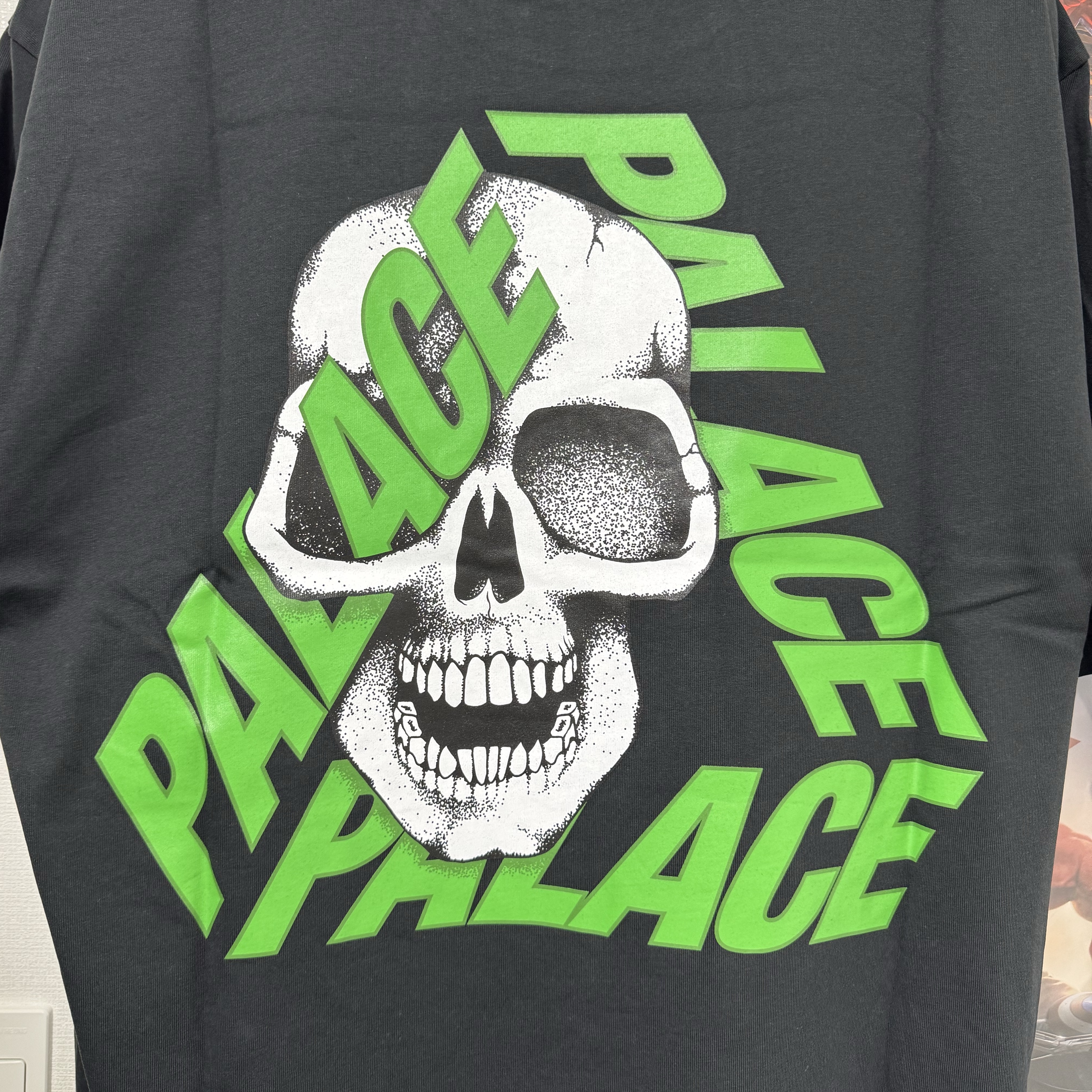 Palace P3 Skull T-Shirt Black - 25SS 착용 스타일 - 1