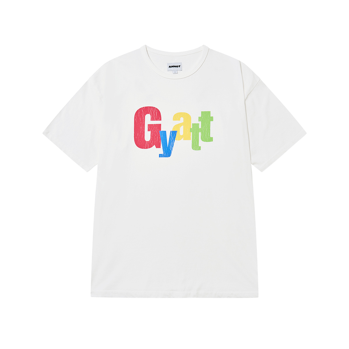 아노트 GYATT 워시드 티셔츠 오프 화이트(ANNOT GYATT Washed T-Shirt Off White)