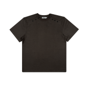 Huey Double Side Button Henry Neck Brown