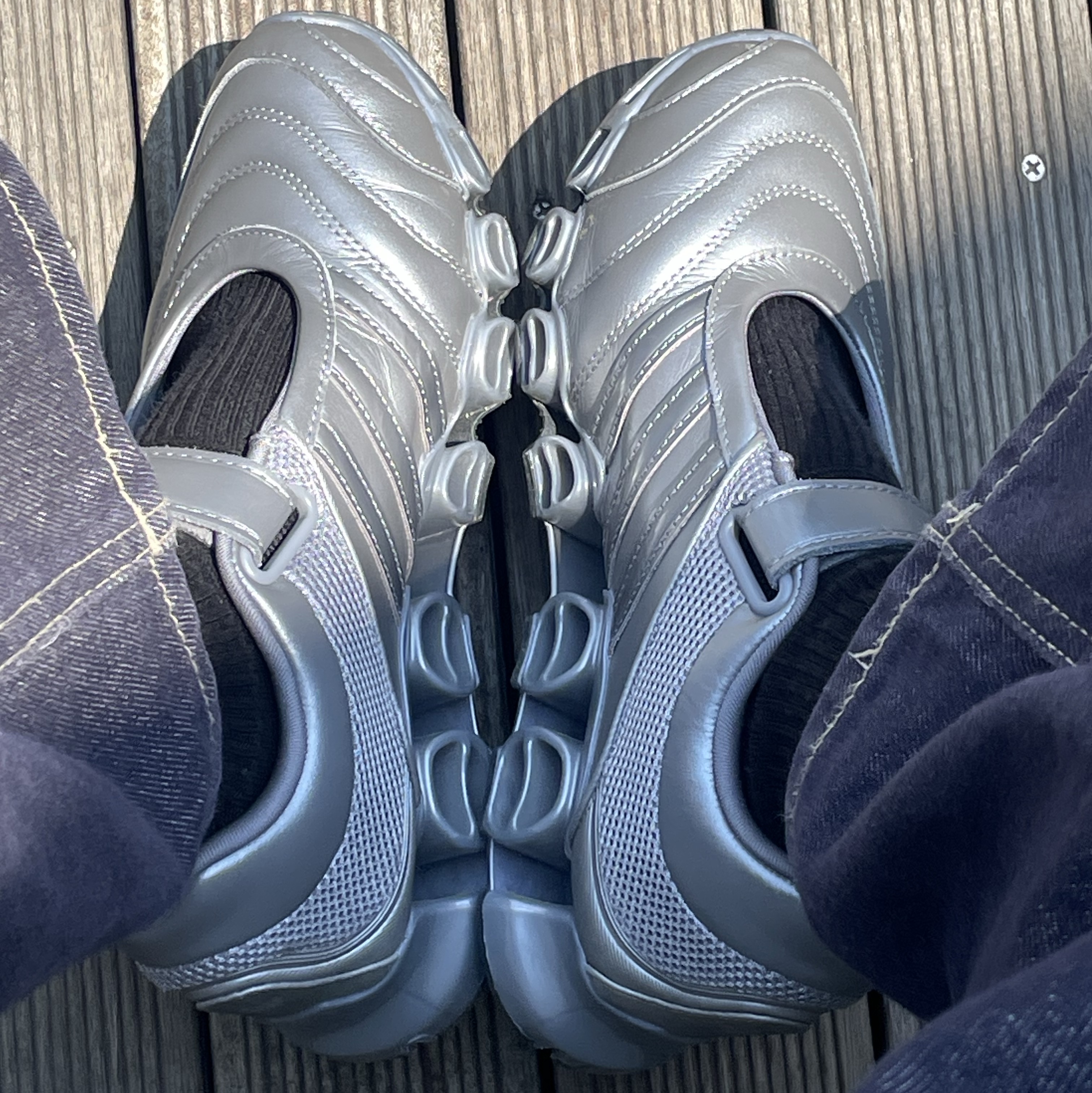 (W) Adidas x Taqwa Bint Ali Megaride Mary Jane Iron Metallic Cyber Metallic 착용 스타일 - 2