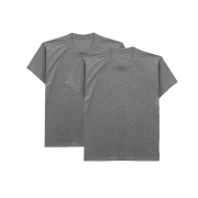AONE Unisex Silk Cotton Plain Short Sleeve T-Shirt 2 Pack Gray