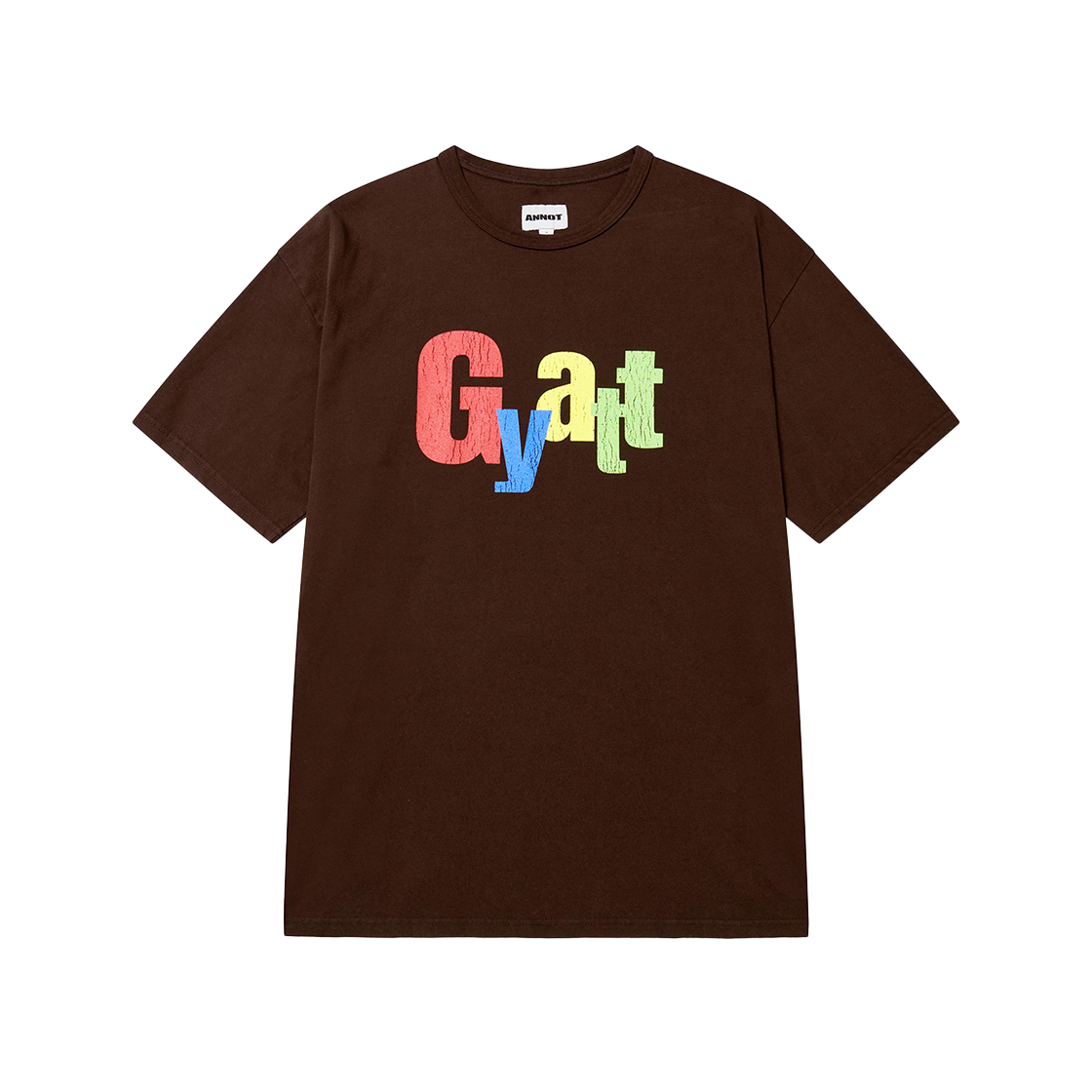 ant25su001br ANNOT GYATT Washed T-Shirt Brown
