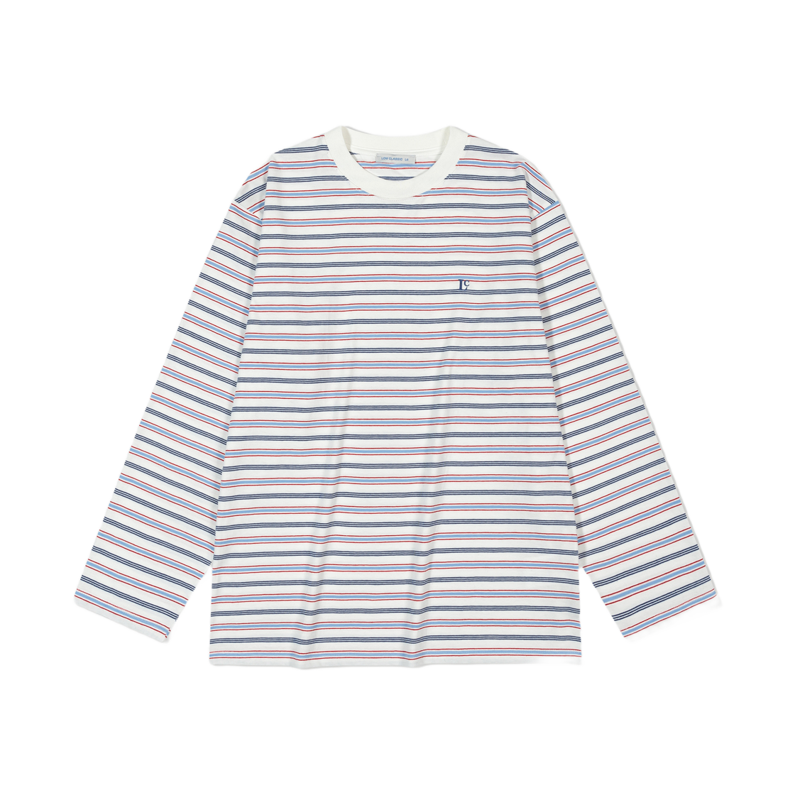 (W) 로우클래식 롱슬리브 스트라이프 티셔츠 화이트((W) Low Classic Long Sleeve Striped T-Shirt White)