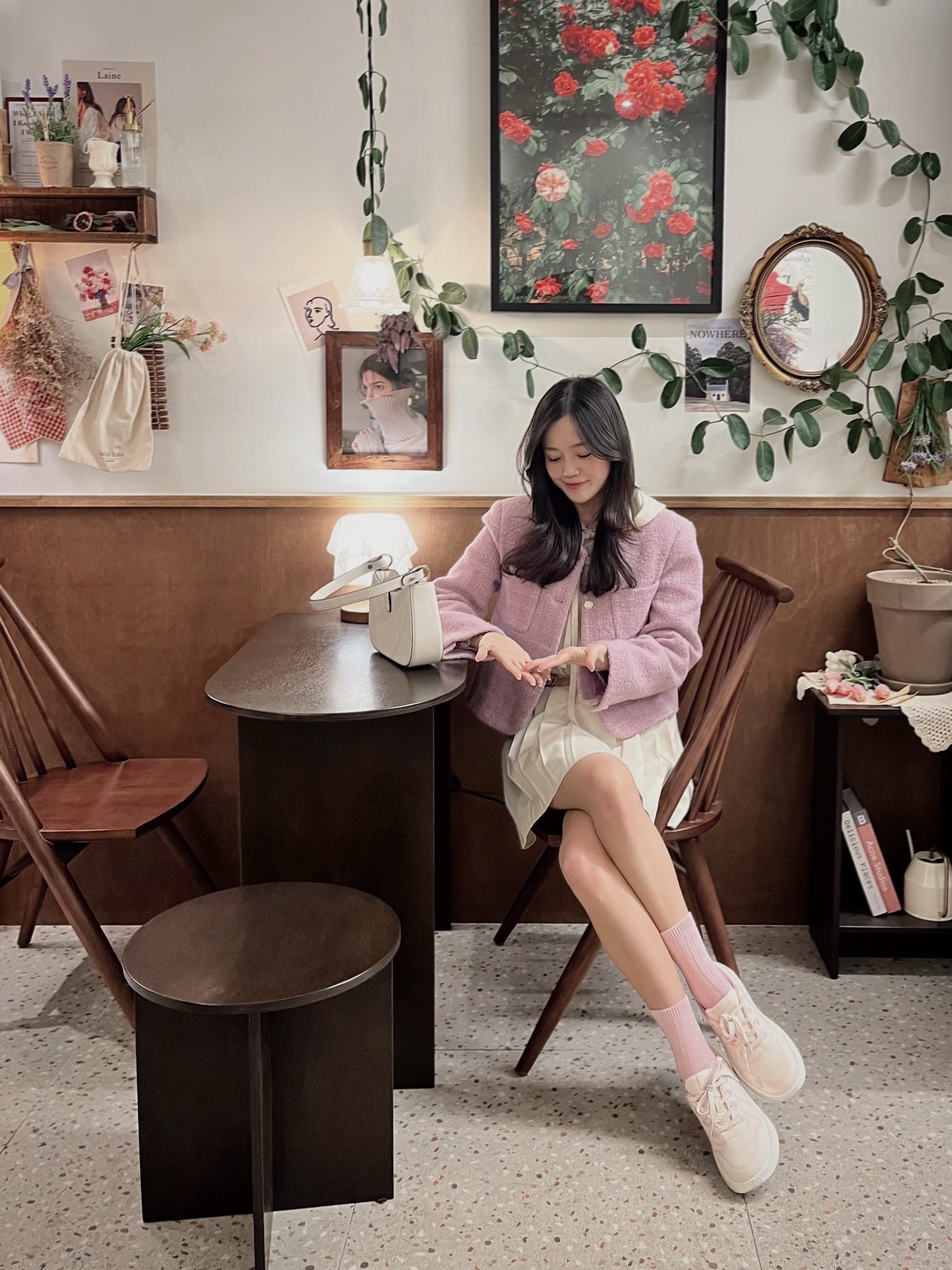 [6% 적립] LeMouton Mate Cream Pink 착용 스타일 - 2