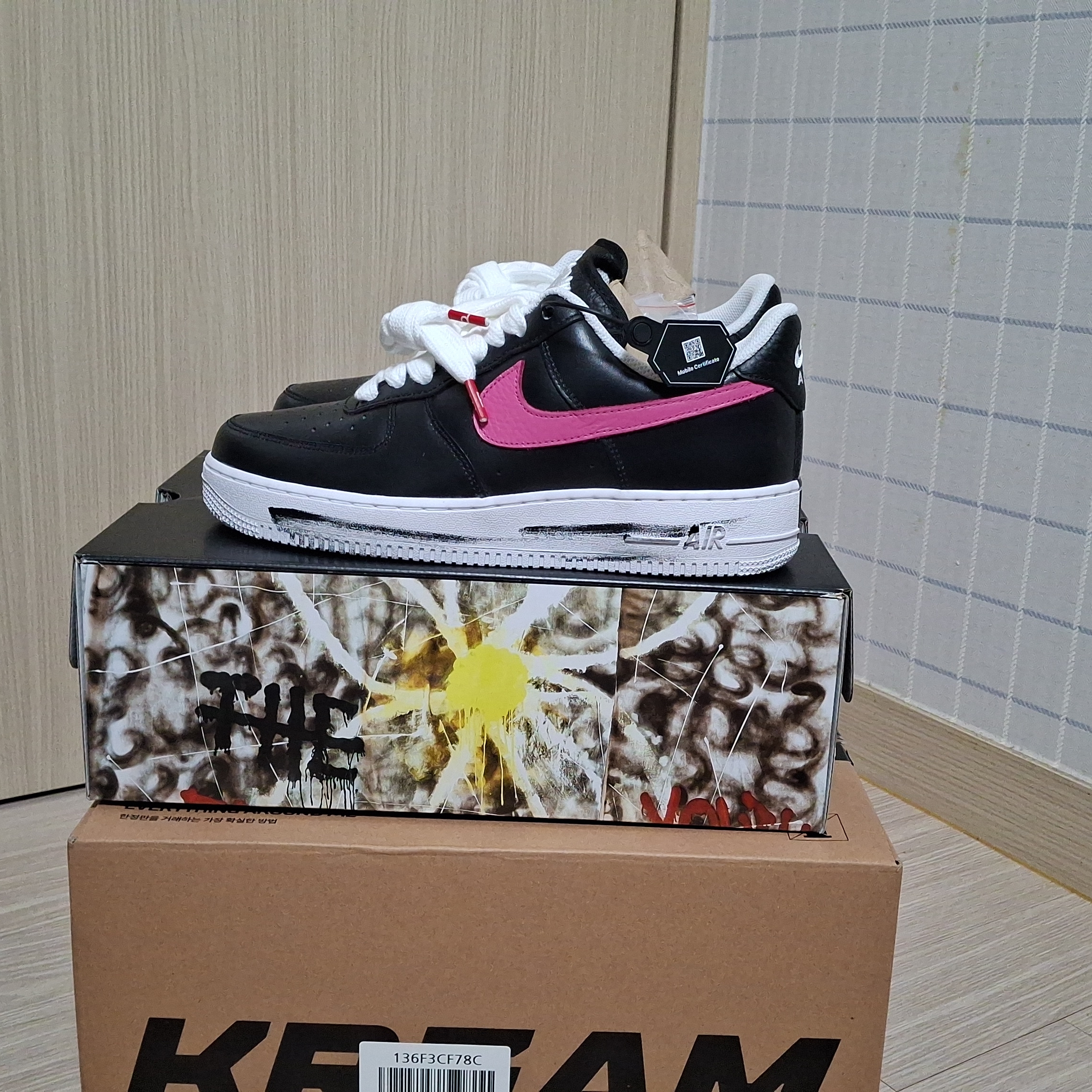 Nike x Peaceminusone Air Force 1 Low Para-Noise 3.0 Black and Multicolor 착용 스타일 - 3