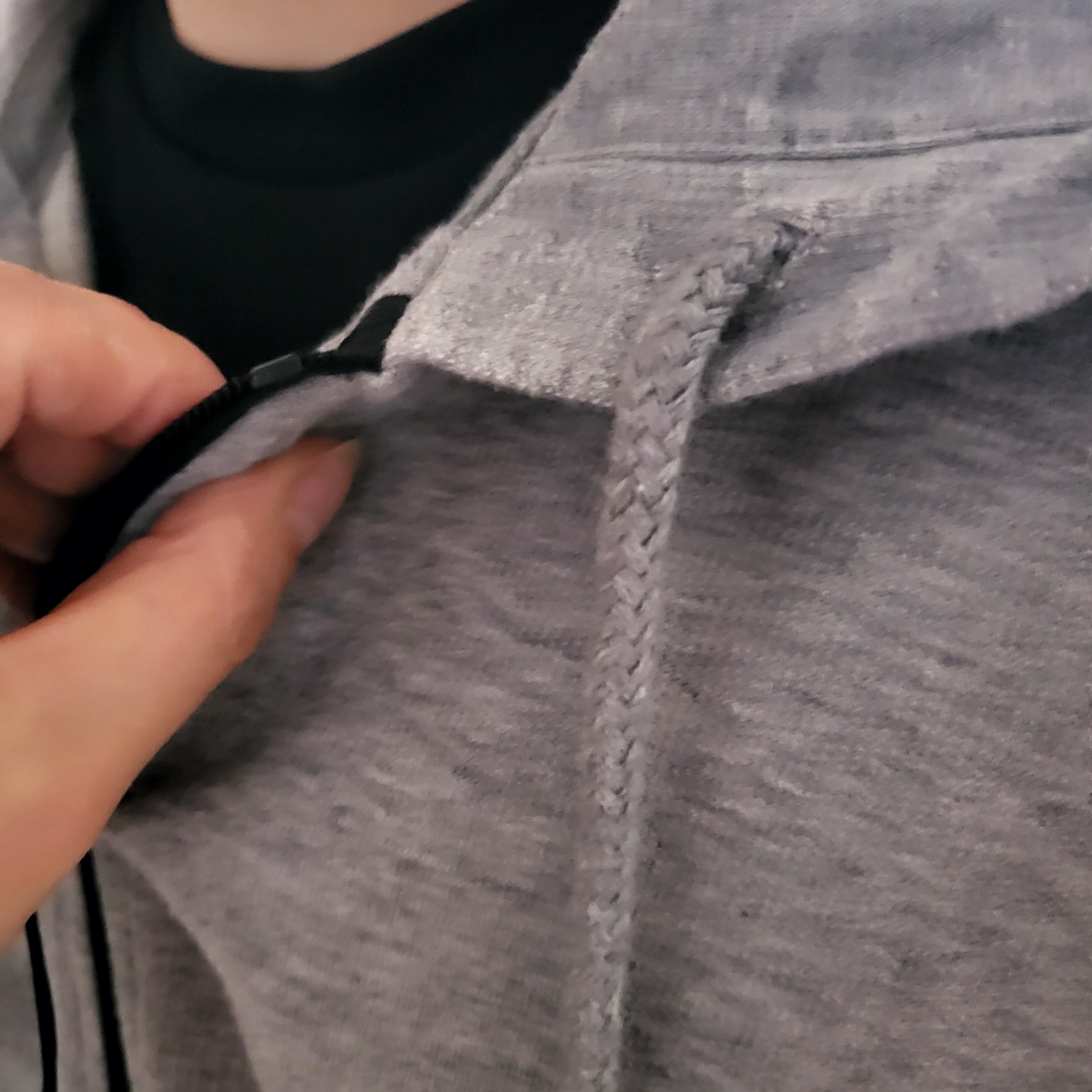 C.P. Company Light Fleece Zipped Hoodie Grey Melange - 22FW 착용 스타일 - 3