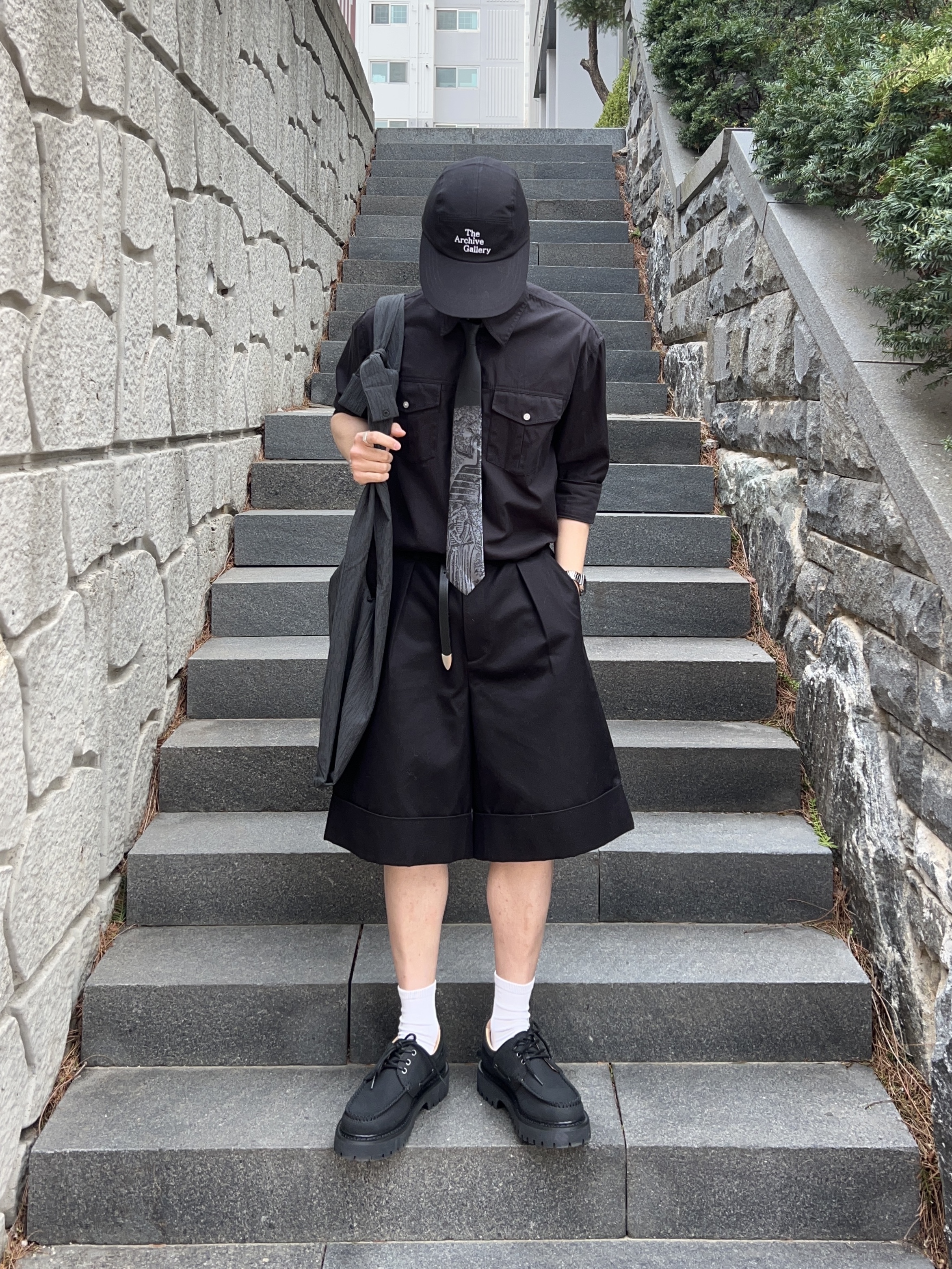 LOSTGARDEN Harbor Black 착용 스타일