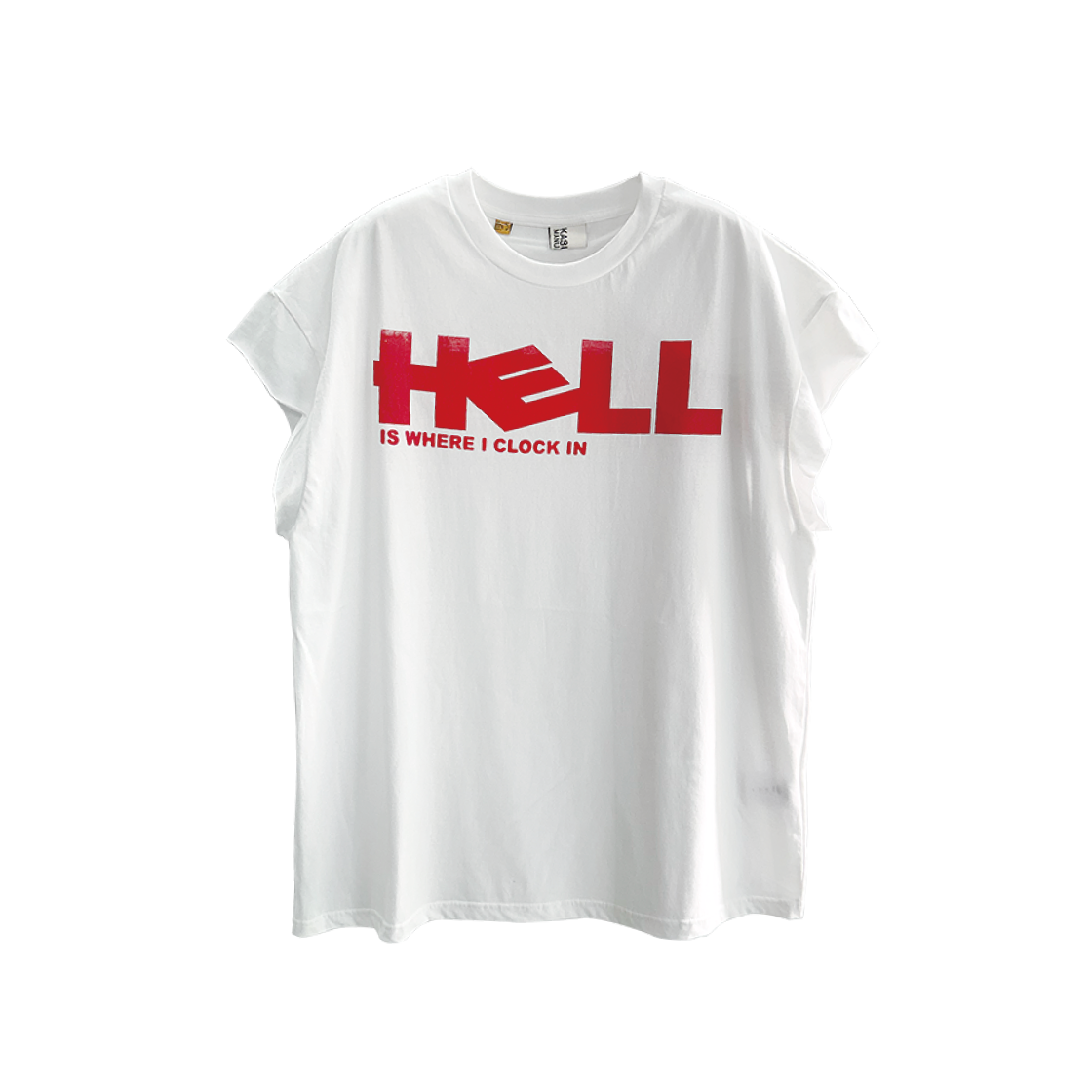 캐주얼 매뉴얼 헬 티셔츠 화이트(Kasual Manual Hell T-Shirt White)