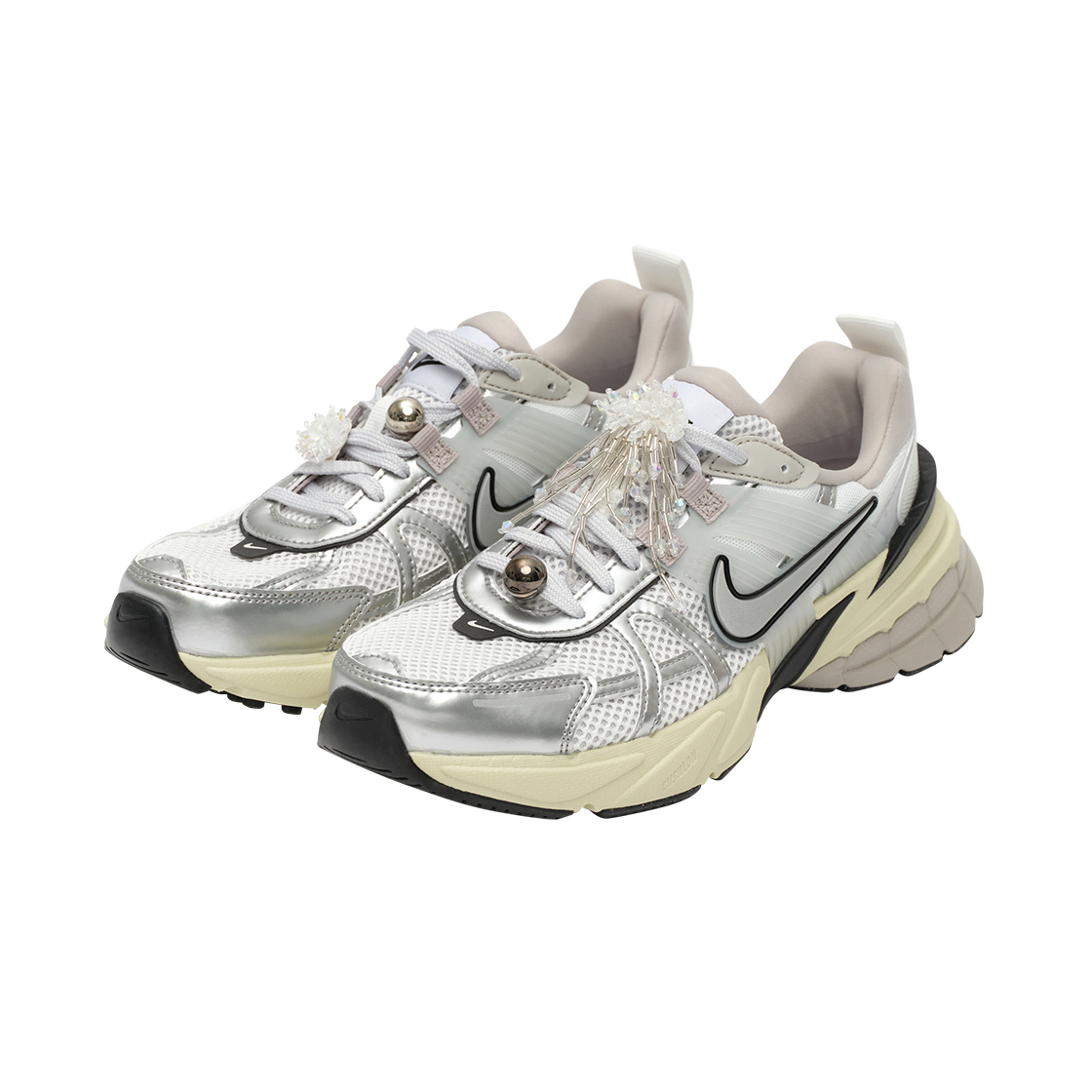 P00000BH NUPIP Silver Beads Chain Charm Set