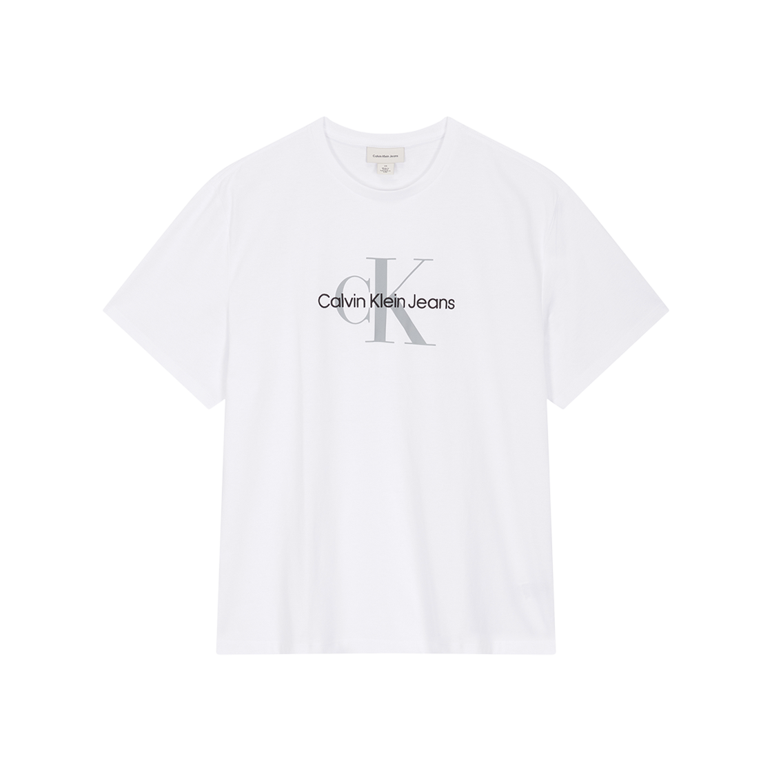 40EM289YAA Calvin Klein Regular Fit Hero Monogram Logo T-Shirt White