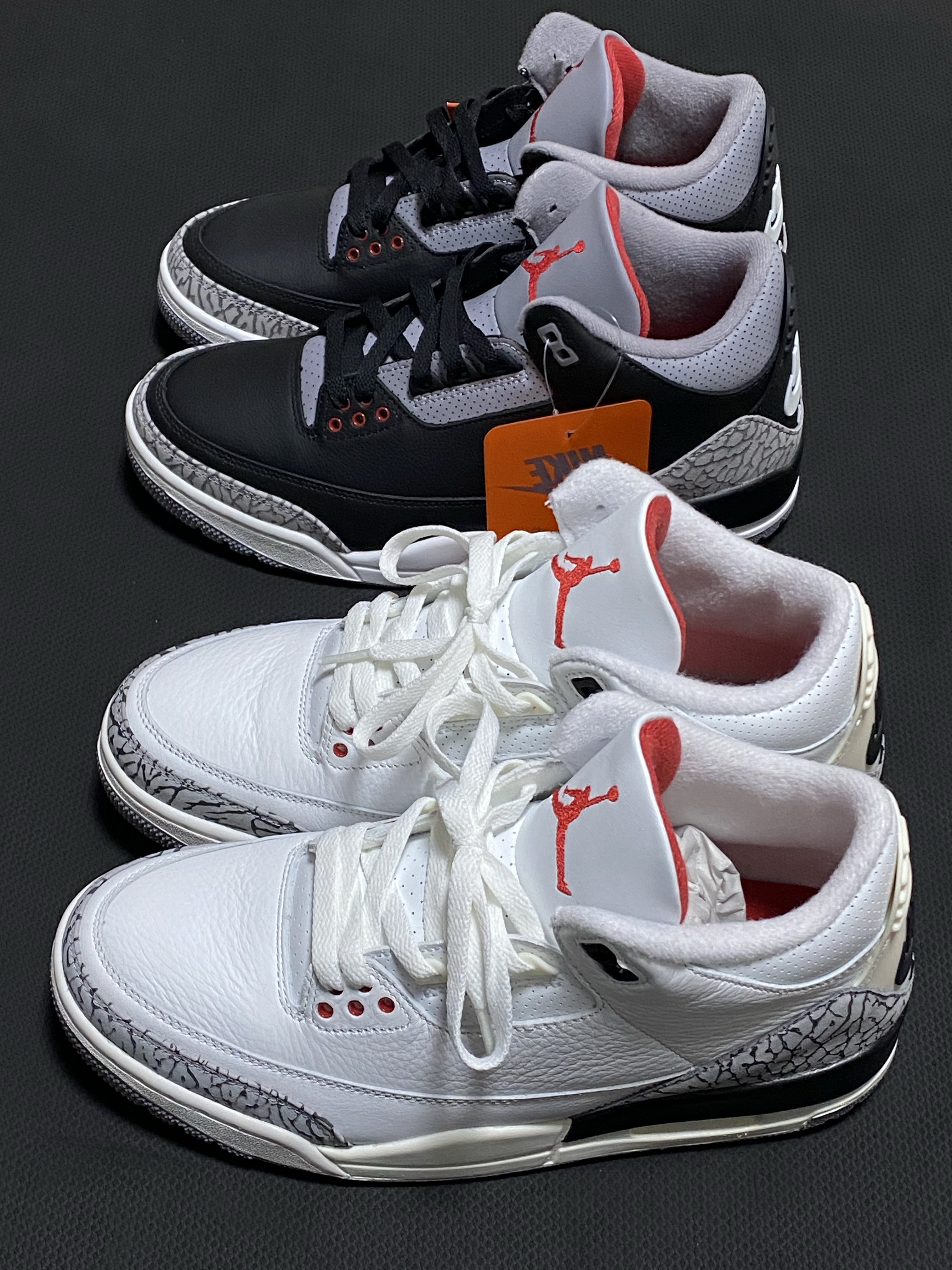 Jordan 3 Retro Black Cement 2024, Jordan 3 Retro White Cement Reimagined 착용 스타일