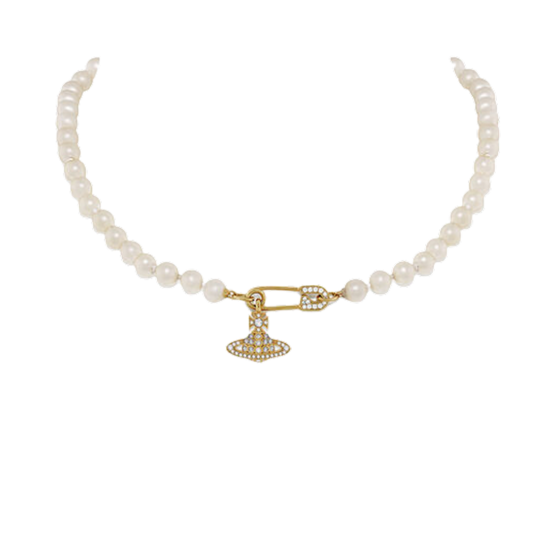 비비안 웨스트우드 루크리스 펄 네클리스 골드 라이트 크림로즈 화이트 CZ(Vivienne Westwood Lucrece Pearl Necklace Gold Light Creamrose White CZ) - 2