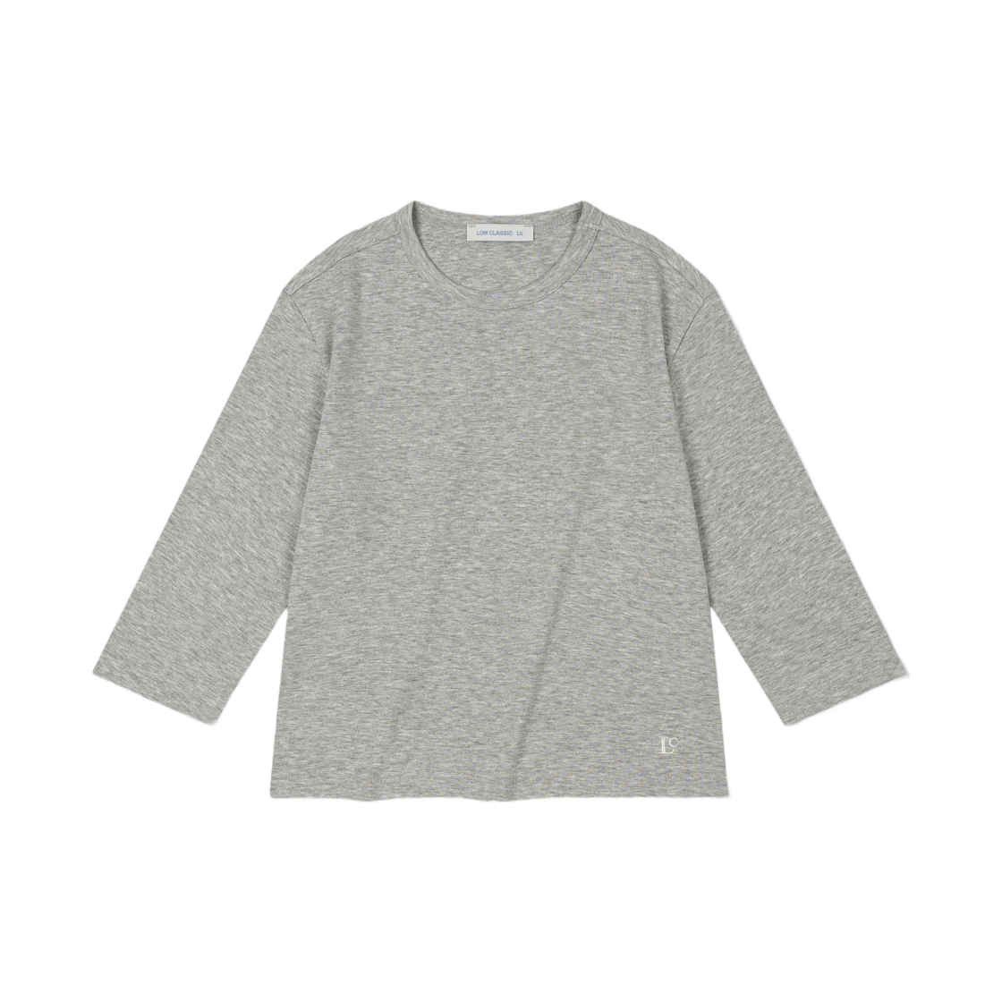 (W) 로우클래식 오가닉 실크 티셔츠 멜란지 그레이((W) Low Classic Organic Silket LC T-Shirts Melange Grey)