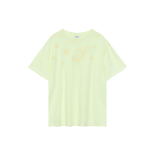 253DBXTOP027 Enzoblues Dotted Boxy T-Shirt Lemon