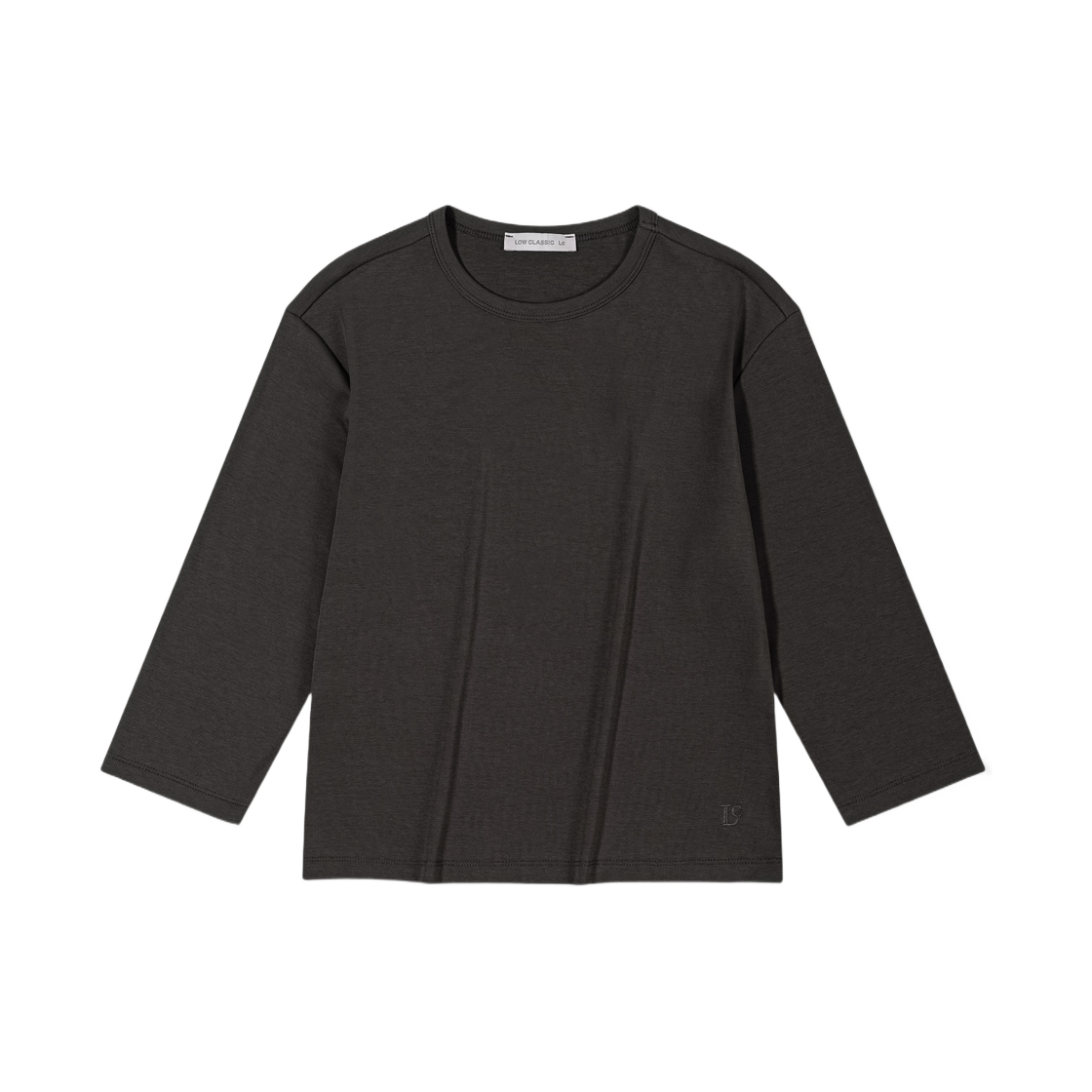 (W) 로우클래식 오가닉 실크 티셔츠 차콜((W) Low Classic Organic Silket LC T-Shirts Charcoal)
