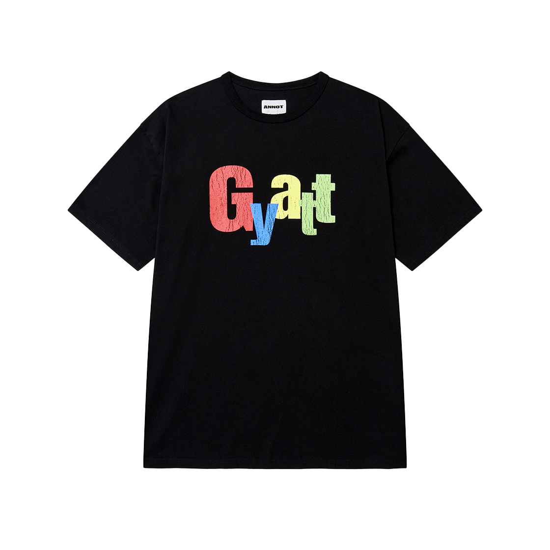 아노트 GYATT 워시드 티셔츠 블랙(ANNOT GYATT Washed T-Shirt Black)