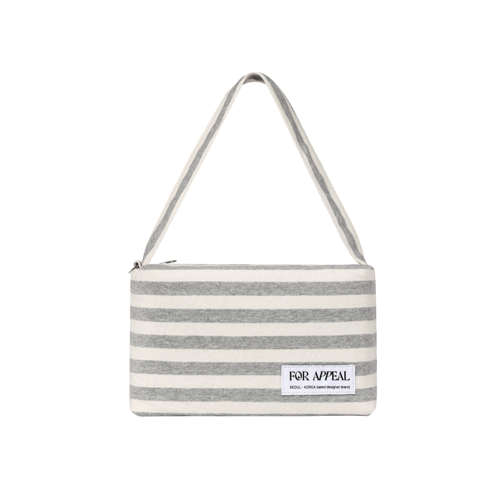 포어필 칠 숄더백 스트라이프 그레이(For Appeal Chill Shoulder Bag Stripe Gray)