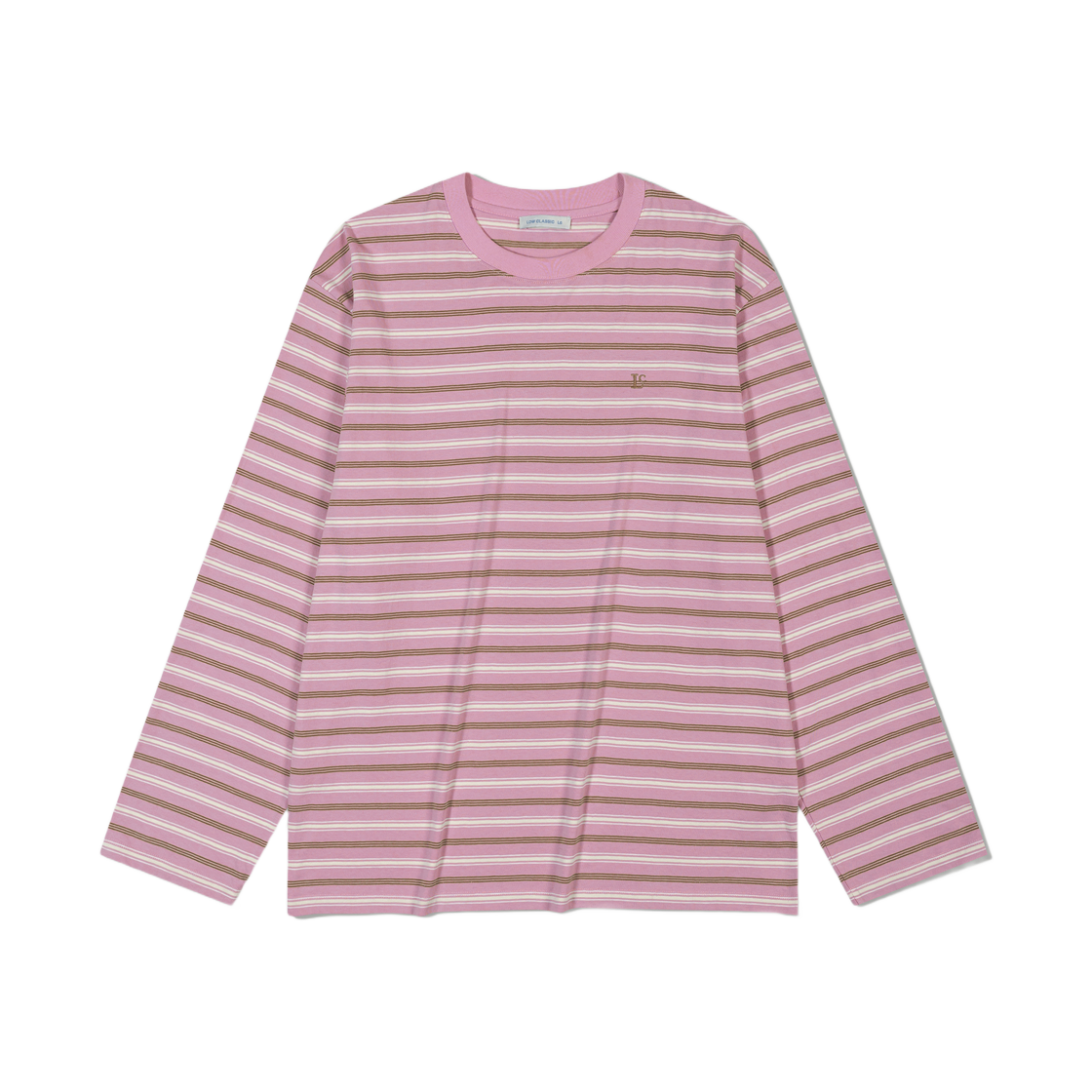 - (W) Low Classic Long Sleeve Striped T-Shirt Pink