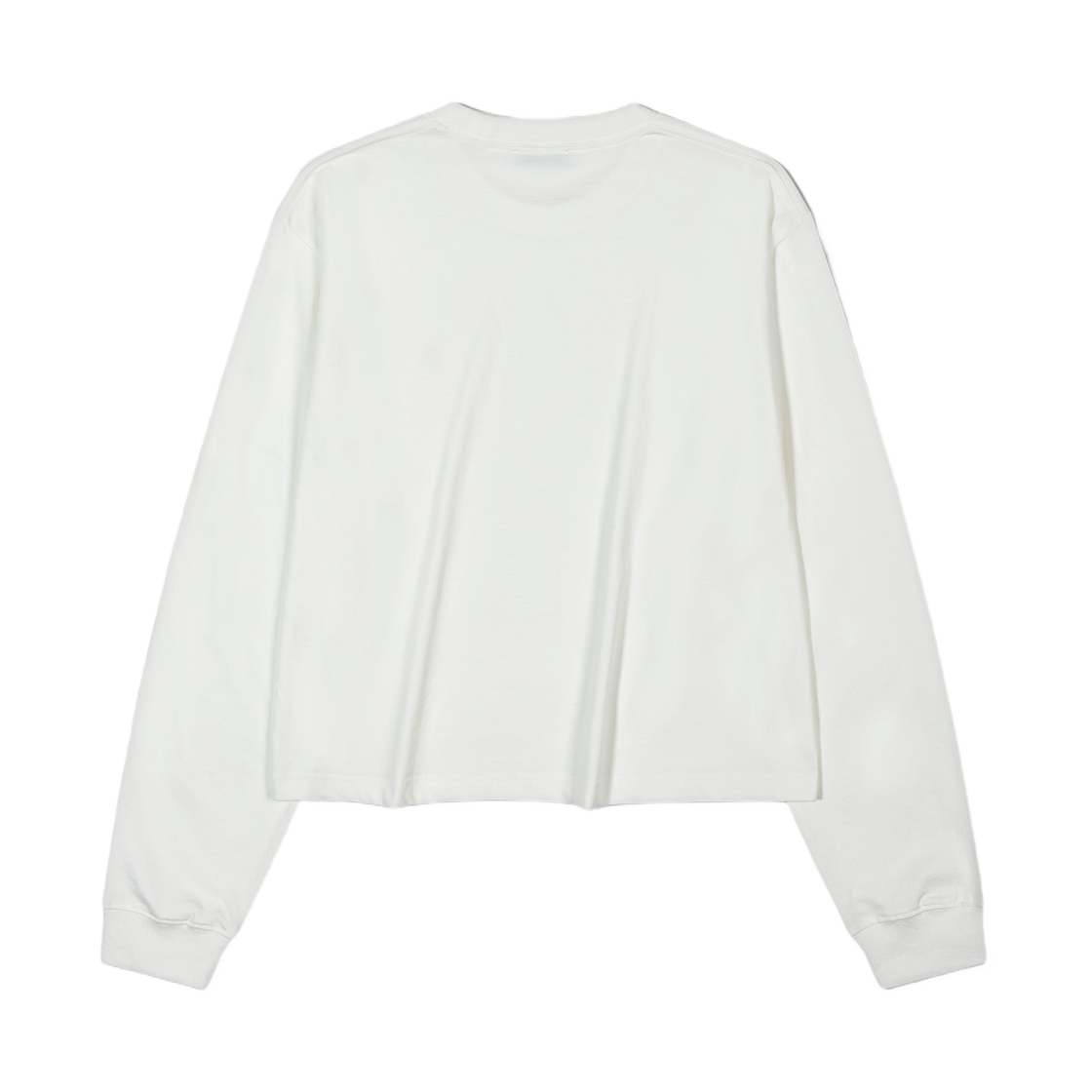 (W) 로우클래식 오가닉 롱슬리브 티셔츠 화이트((W) Low Classic Organic Long Sleeve T-Shirt White) - 2