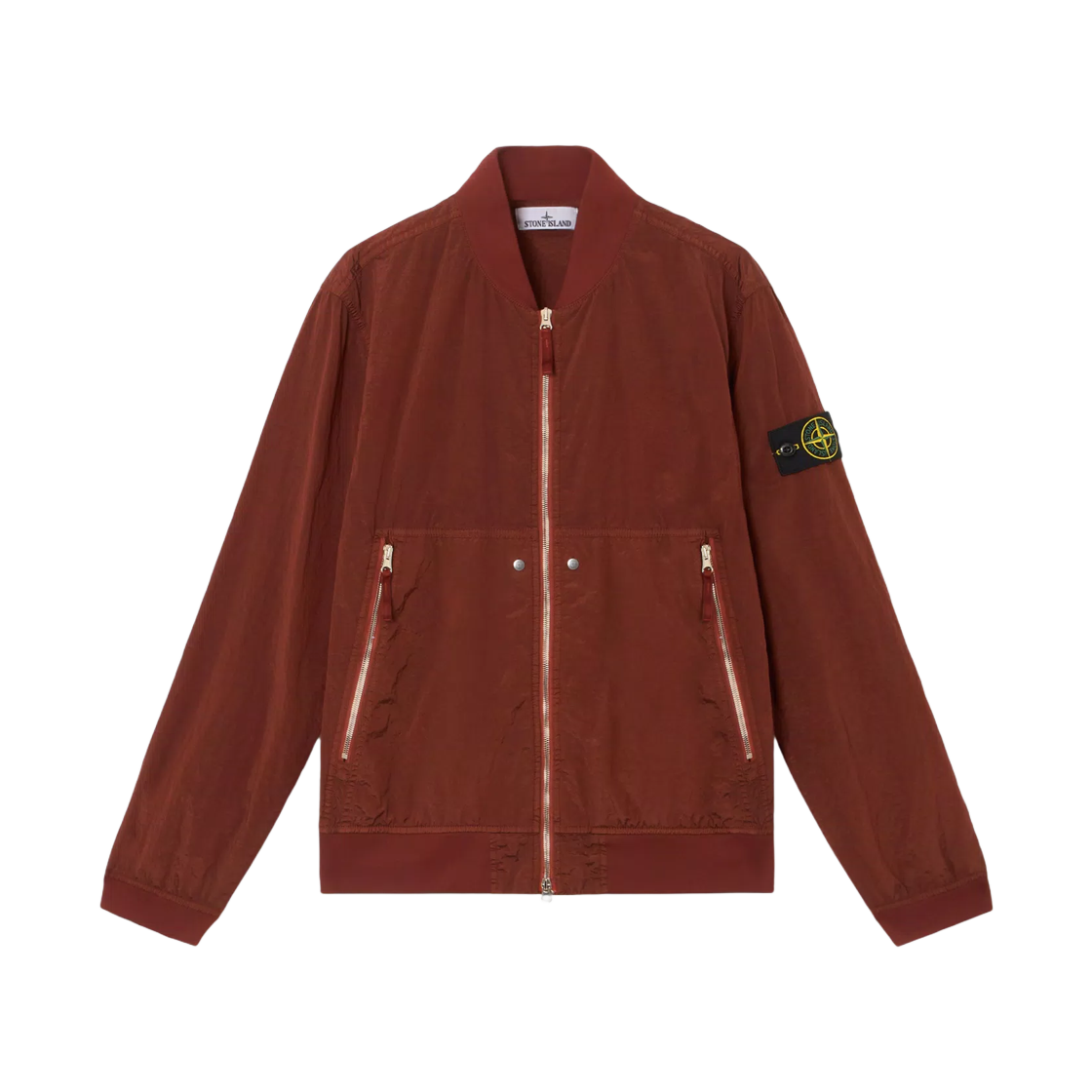 스톤 아일랜드 4100019 나일론 메탈 와트로-TC 인 에코닐 봄버 자켓 라이트 워터 앤 윈드 레지스턴스 코퍼 - 25SS(Stone Island 4100019 Nylon Metal Watro-TC In Econyl Bomber Jacket with Light Water and Wind Resistance Copper - 25SS) - 1