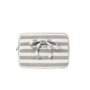 For Appeal Ribbon Pouch Stripe Gray