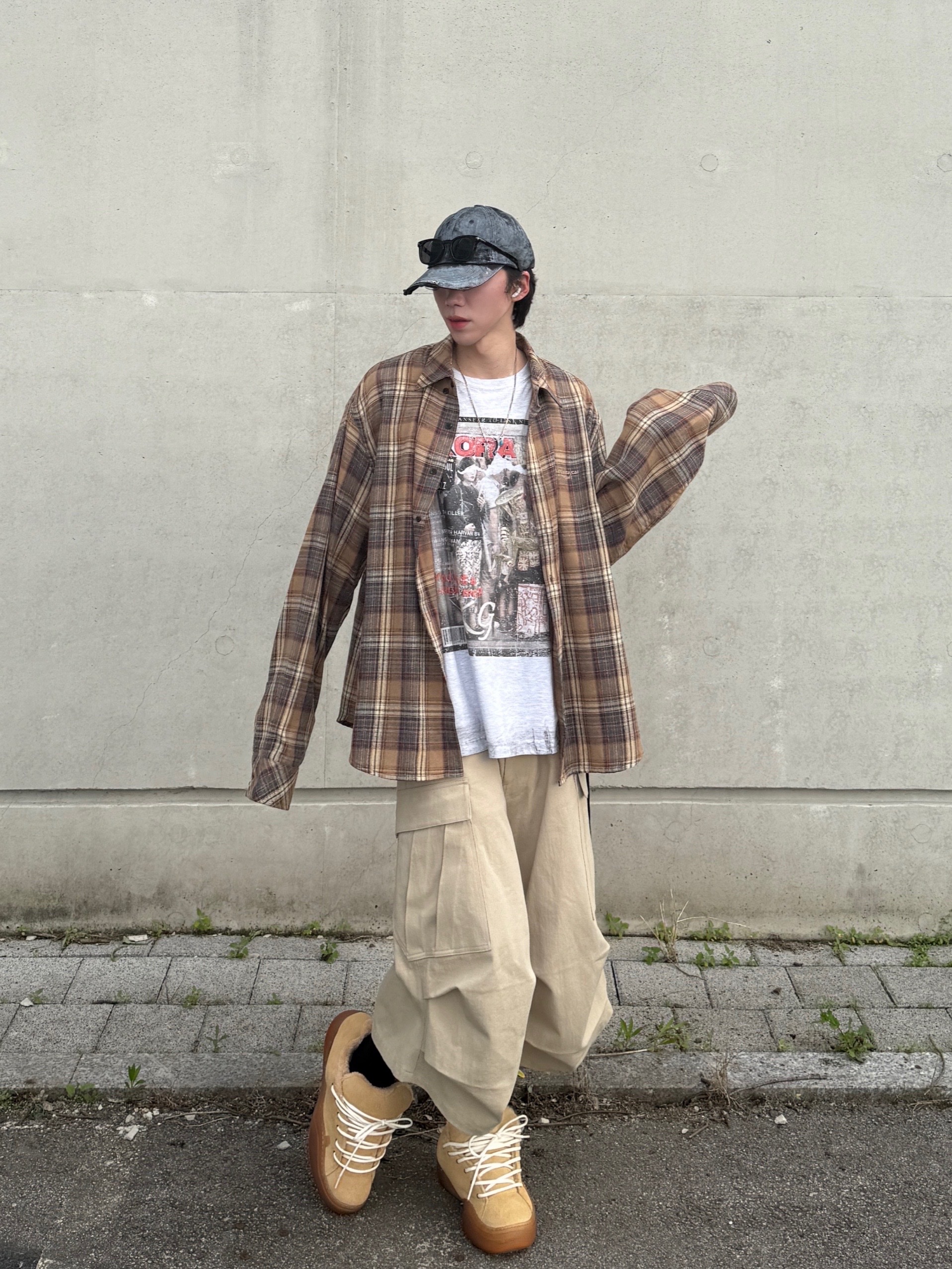 ERL Vamp Skate Shoe Natural Brown, ERL Vamp Skate Shoe Pirate Black 착용 스타일 - 7