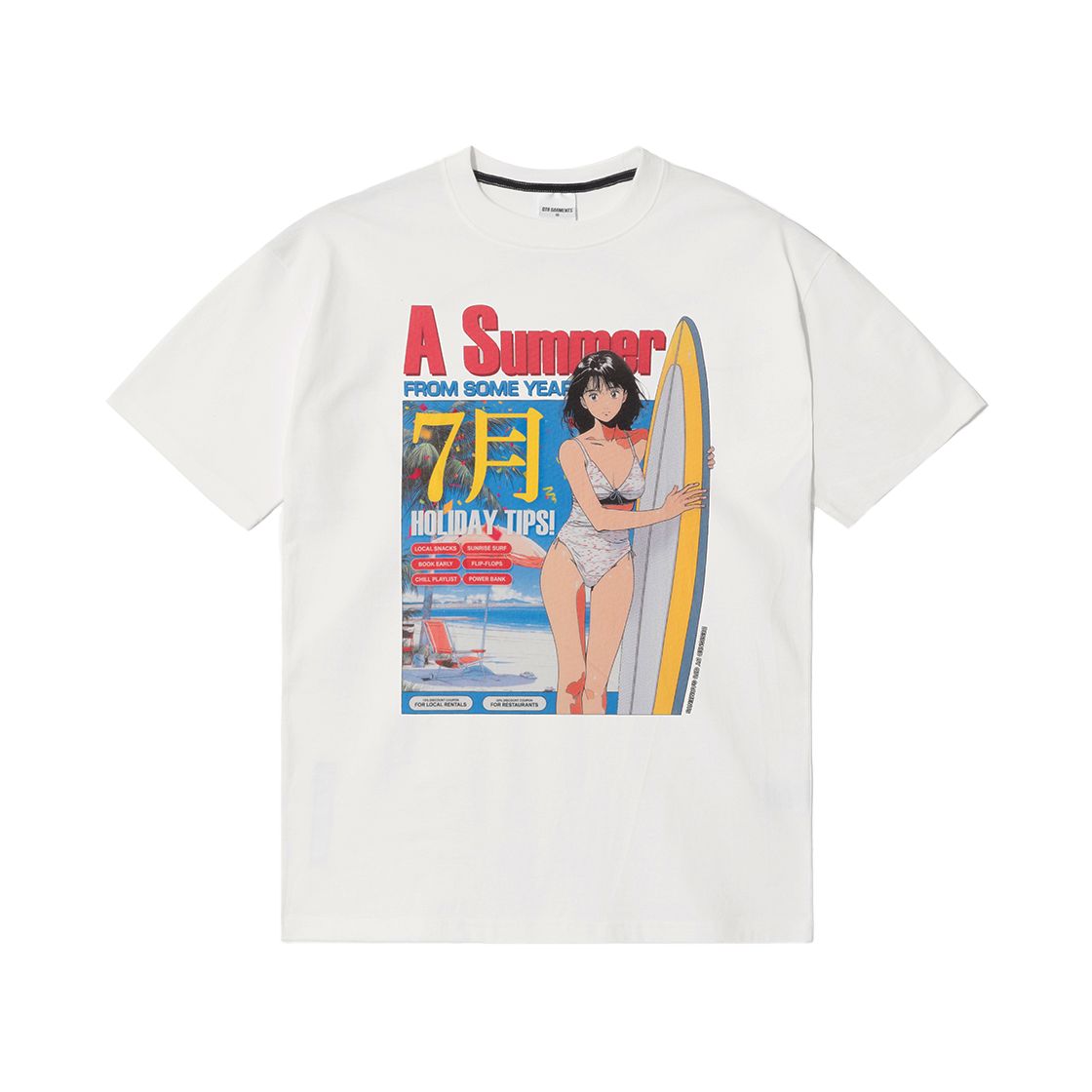 큐티에잇 가먼츠 줄라이 홀리데이 티 아이보리(QT8 GARMENTS July Holiday Tee Ivory)