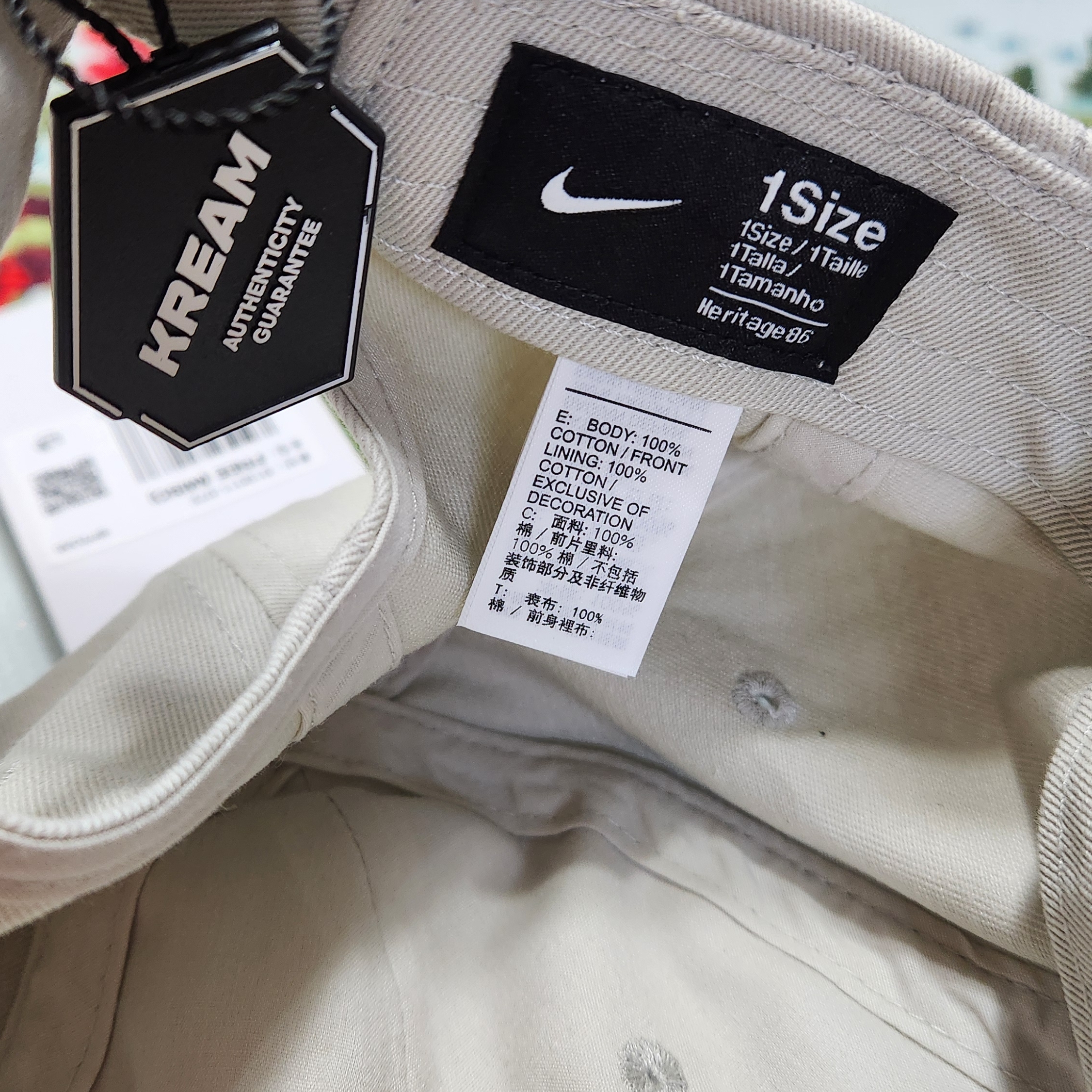 Nike Heritage 86 Futura Washed Cap Light Bone 착용 스타일 - 3