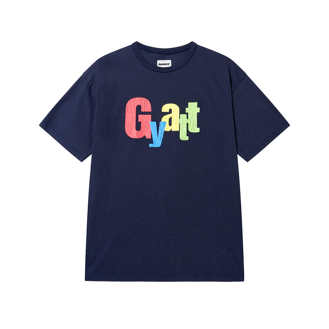 ant25su001nv ANNOT GYATT Washed T-Shirt Navy