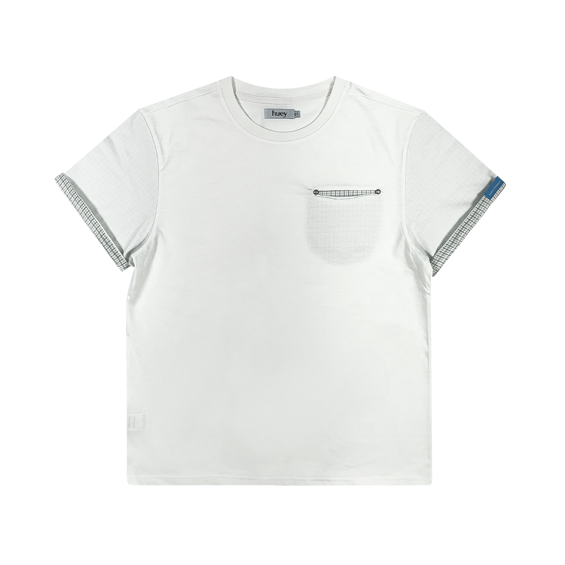휴이 체크 롤 업 티 화이트(Huey Check Rollup Tee White)