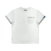Huey Check Rollup Tee White