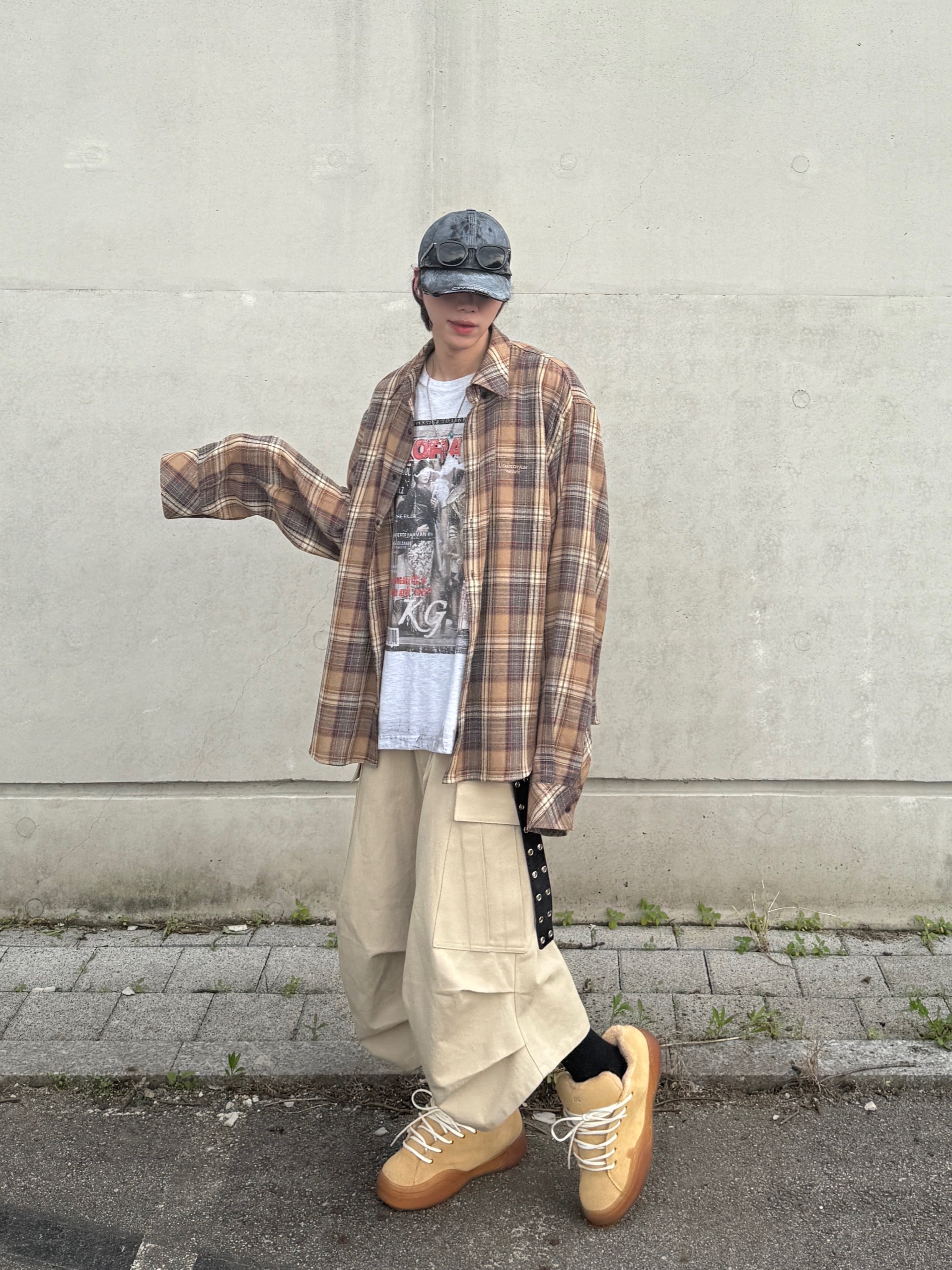 ERL Vamp Skate Shoe Natural Brown, ERL Vamp Skate Shoe Pirate Black 착용 스타일 - 6