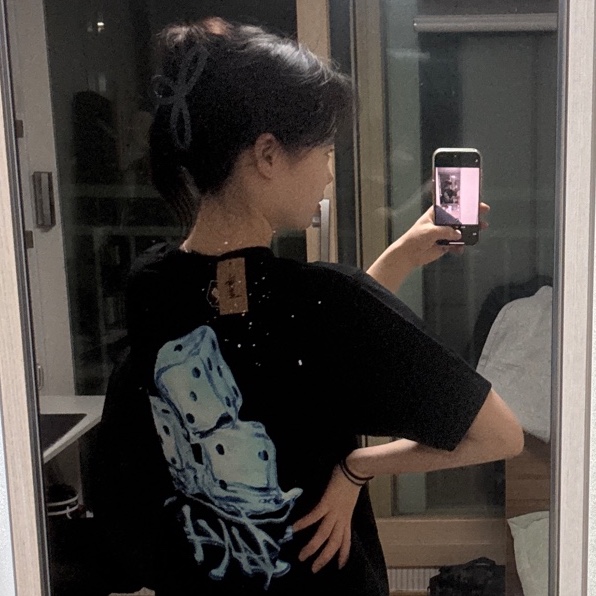 Stussy Melted T-Shirt Black 착용 스타일