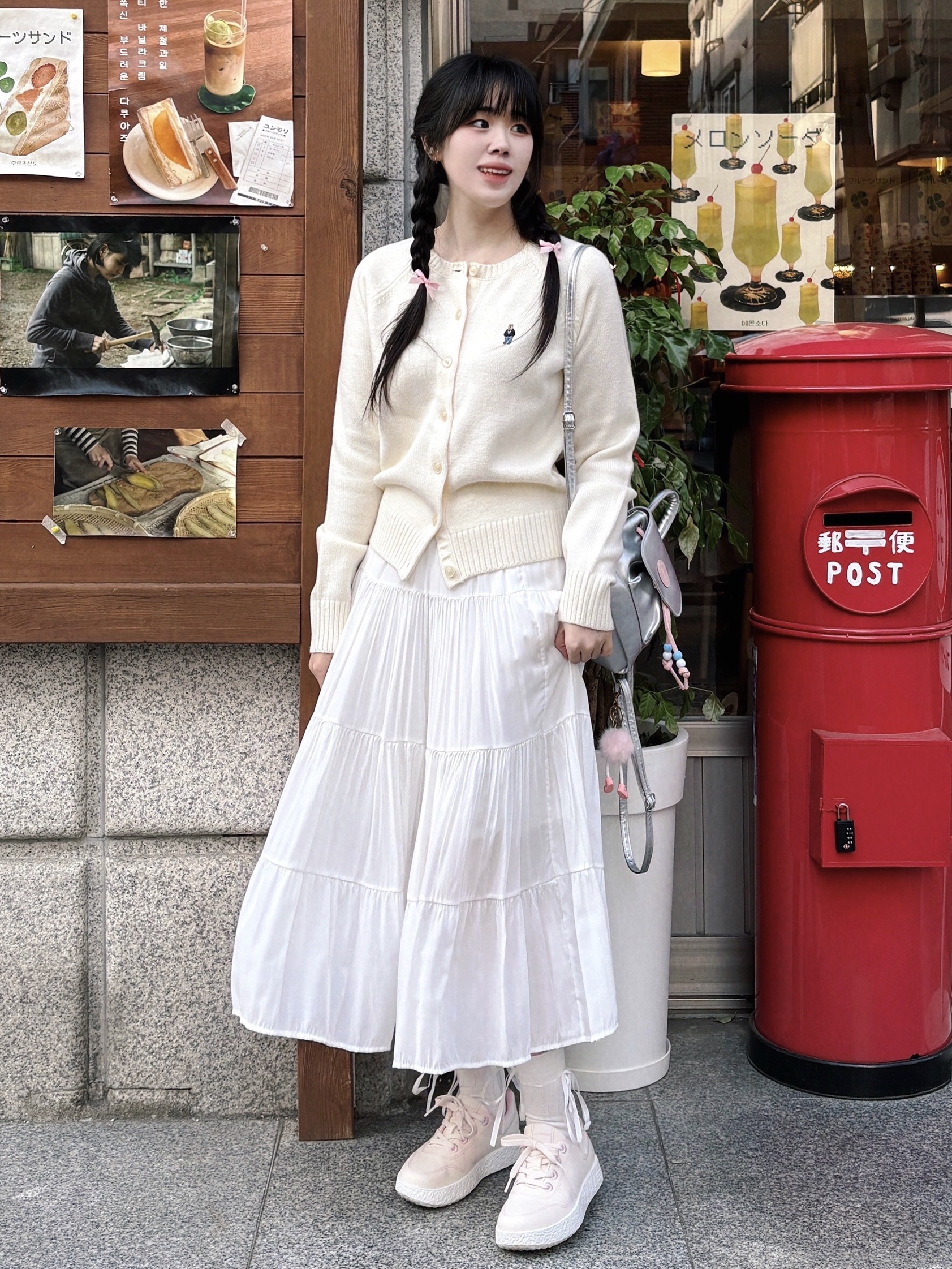 [6% 적립] LeMouton Mate Cream Pink 착용 스타일 - 1