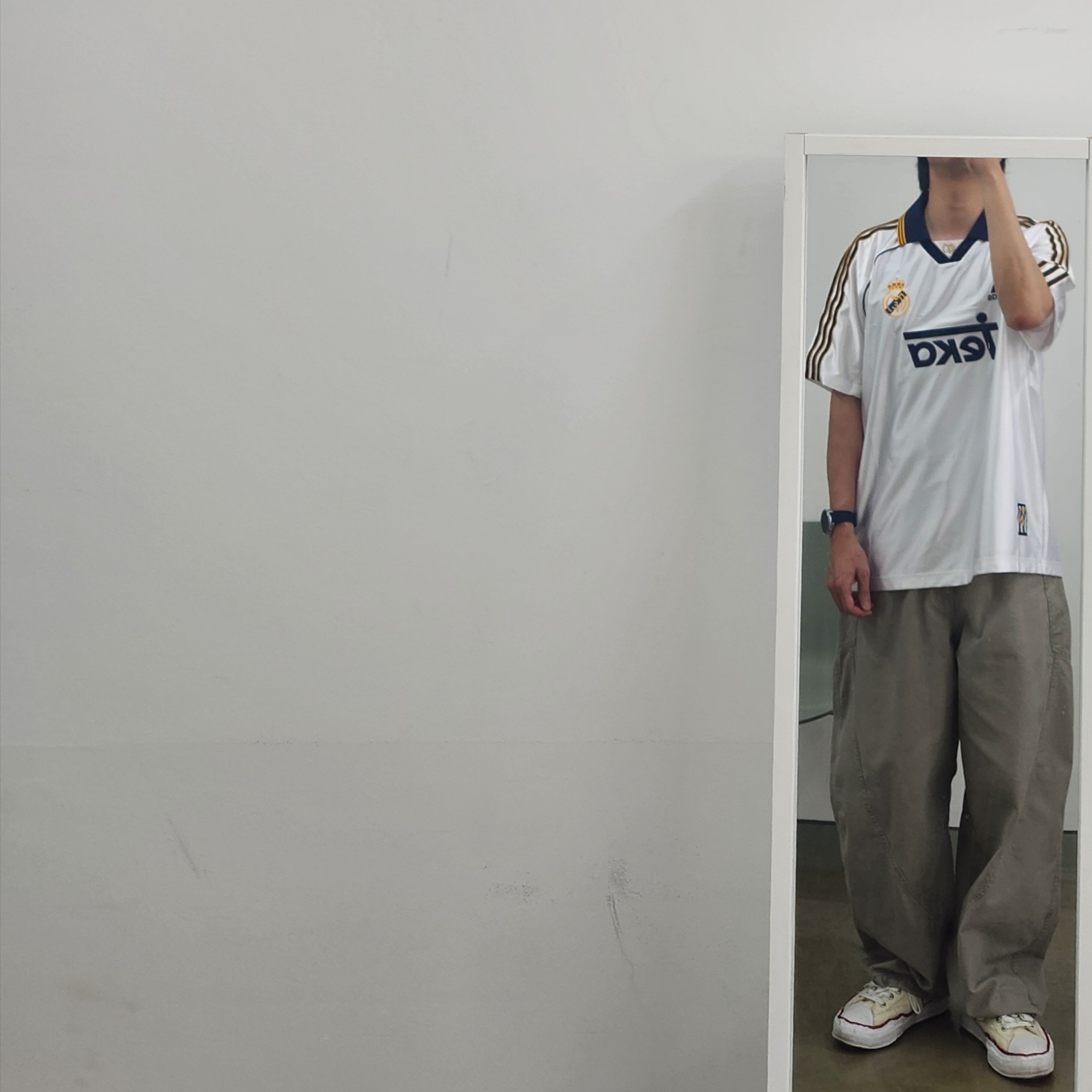 Adidas Real Madrid 99/00 Home Jersey White - KR Sizing (Non Marking Ver.) 착용 스타일