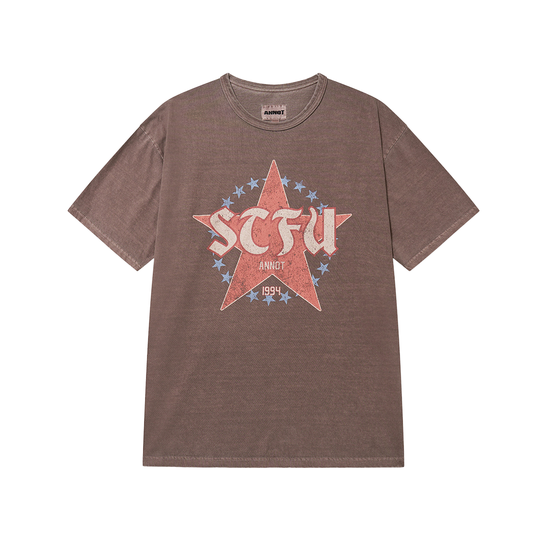 아노트 STFU 워시드 티셔츠 피그먼트 브라운(ANNOT STFU Washed T-Shirt Pigment Brown)