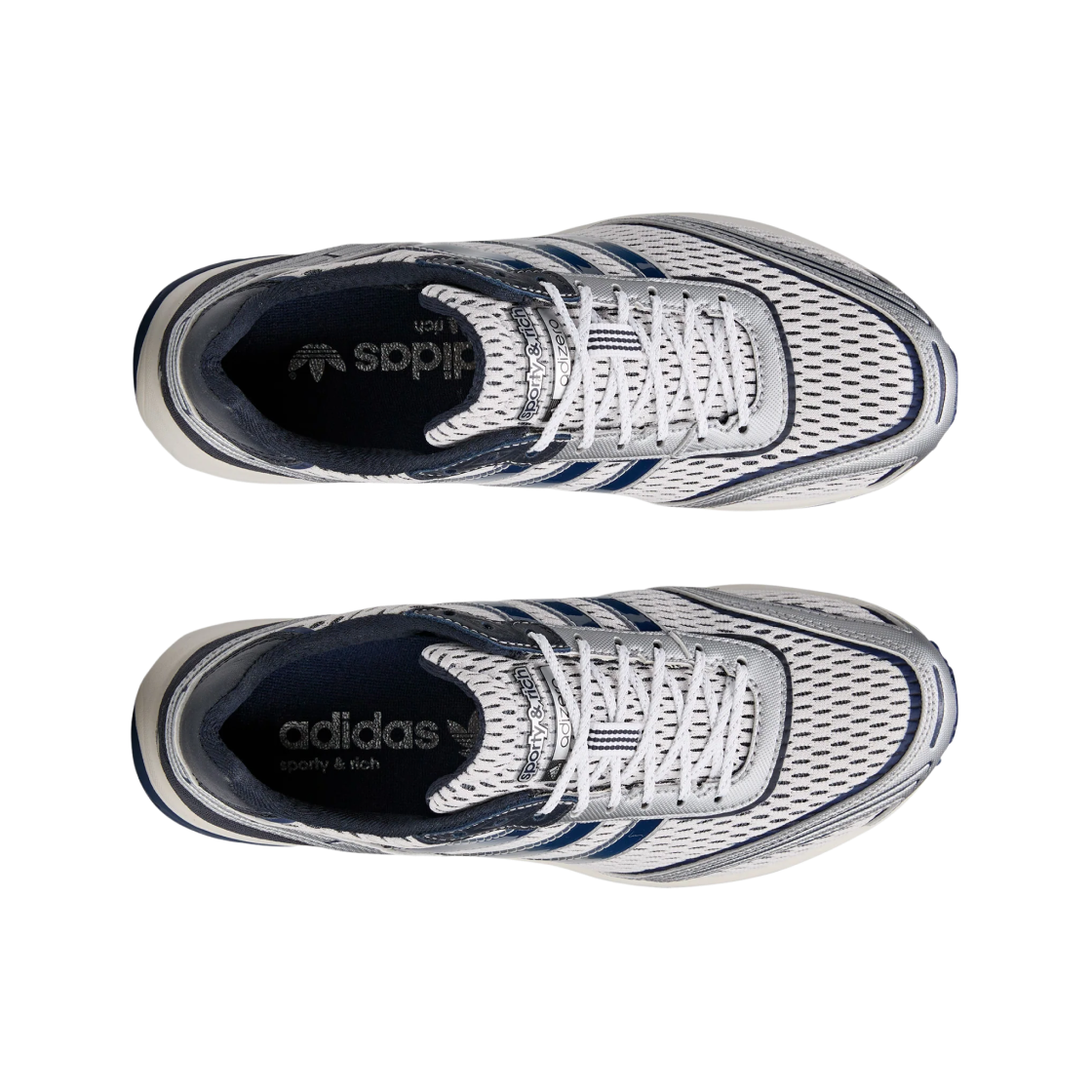 (W) 아디다스 x 스포티 앤 리치 아디제로 아디오스 풋웨어 화이트 컬리지에이트 네이비((W) Adidas x Sporty & Rich Adizero Adios Footwear White Collegiate Navy) - 2