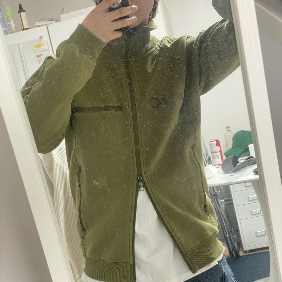 Adidas x Thug Club Track Top Focus Olive - KR Sizing 착용 스타일