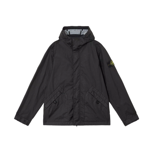 Stone Island 4100093 Membrana 3L Tc Breathable Water-Resistant Hooded Jacket Black - 25SS