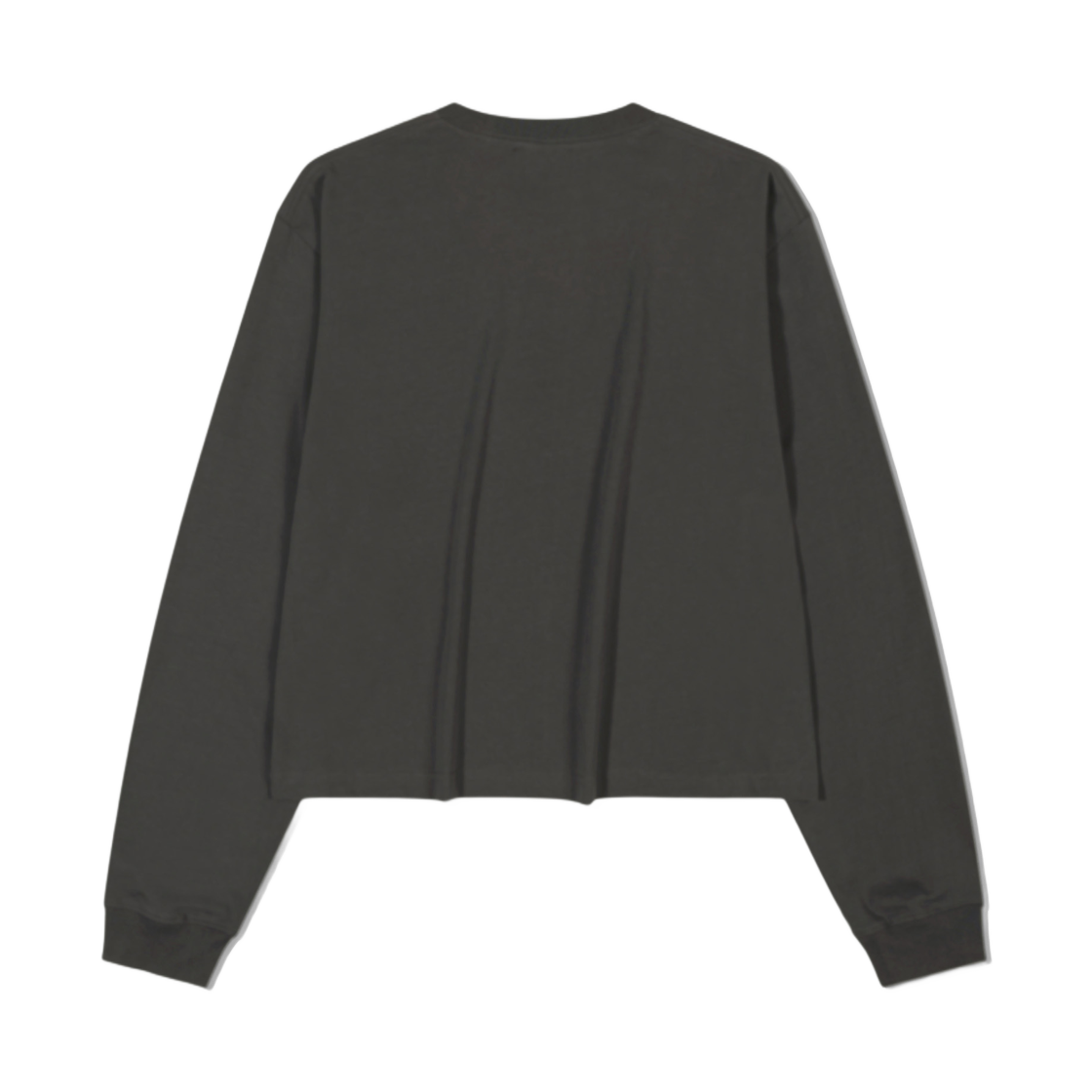 (W) 로우클래식 오가닉 롱슬리브 티셔츠 차콜((W) Low Classic Organic Long Sleeve T-Shirt Charcoal) - 2