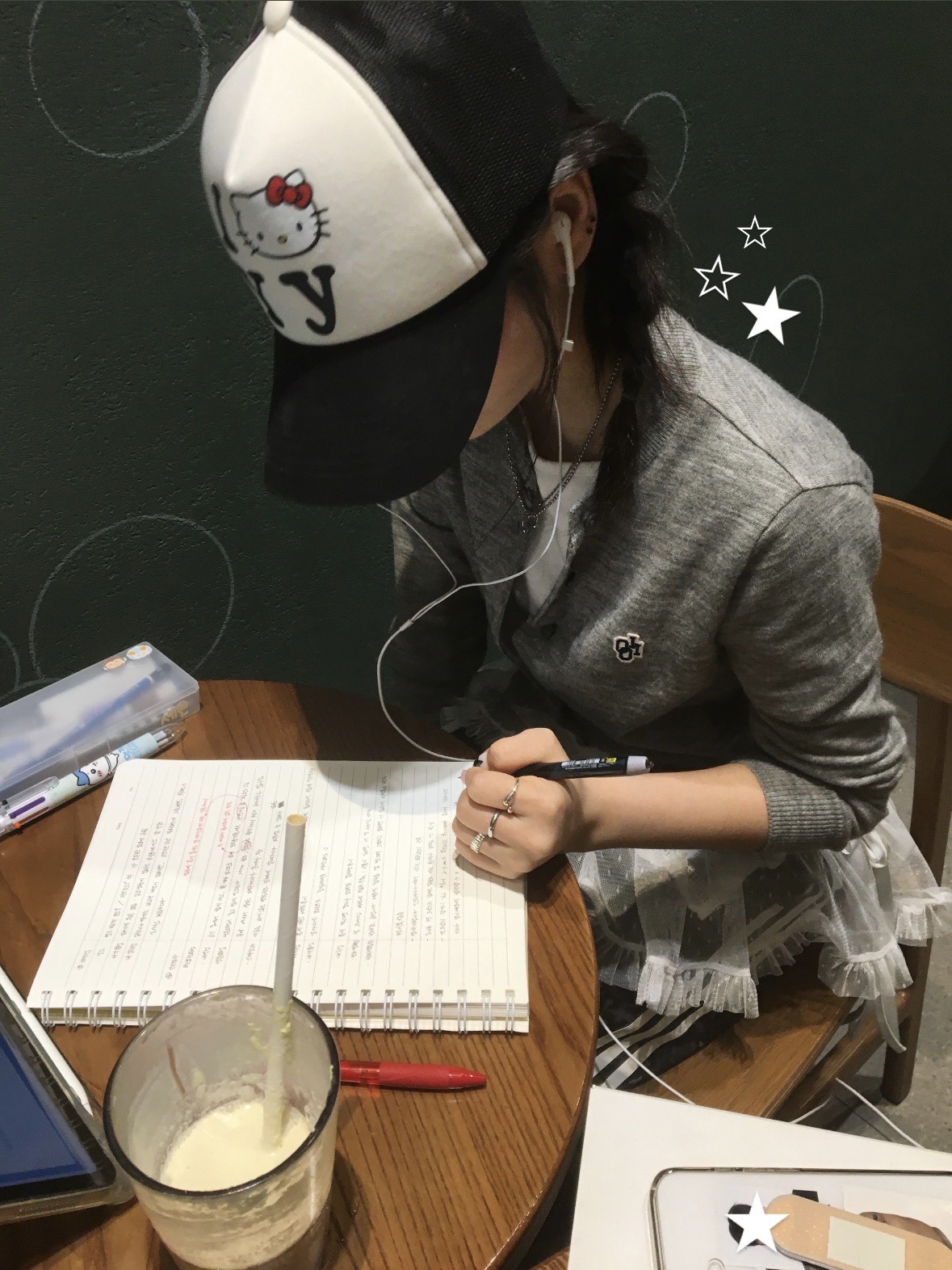 Open Yy x Hello Kitty Trucker Cap Black, (W) Adidas Wide Leg Satin Pants Multicolor Carbon - US Sizing 착용 스타일 - 2