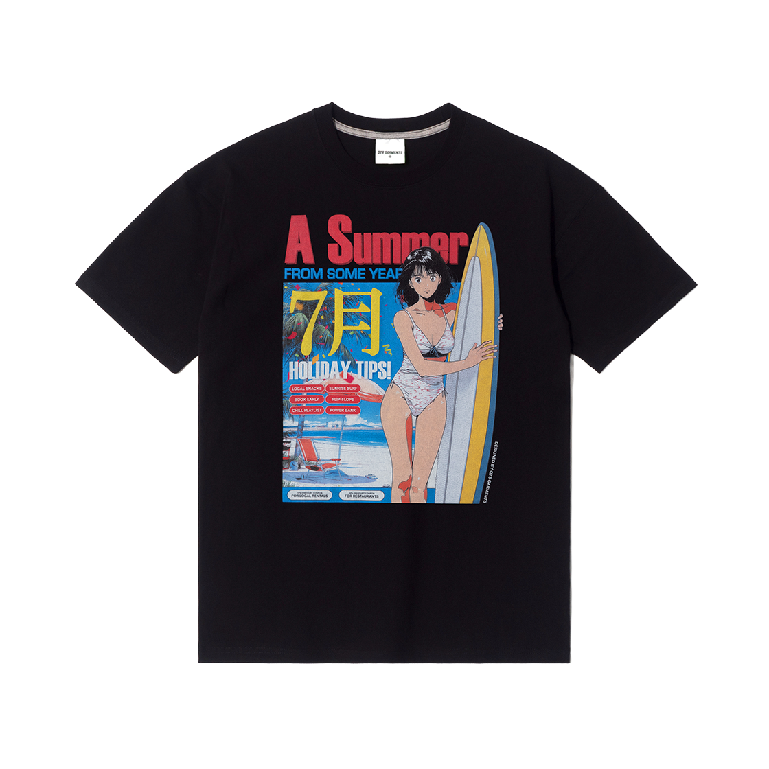 큐티에잇 가먼츠 줄라이 홀리데이 티 블랙(QT8 GARMENTS July Holiday Tee Black)