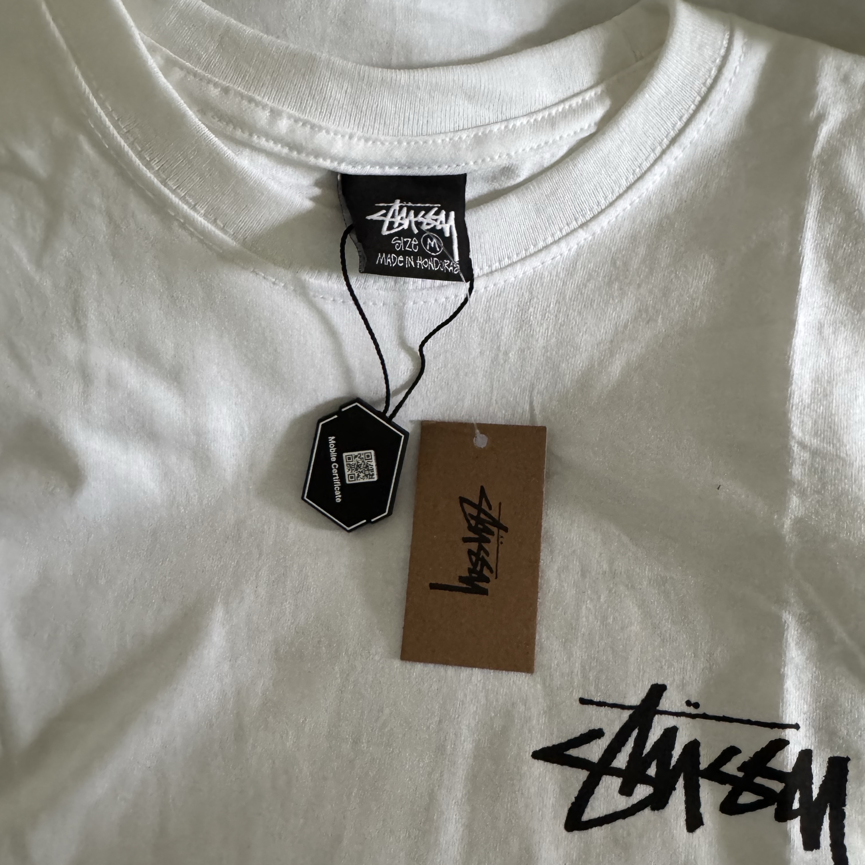 Stussy Kittens T-Shirt White 착용 스타일 - 1