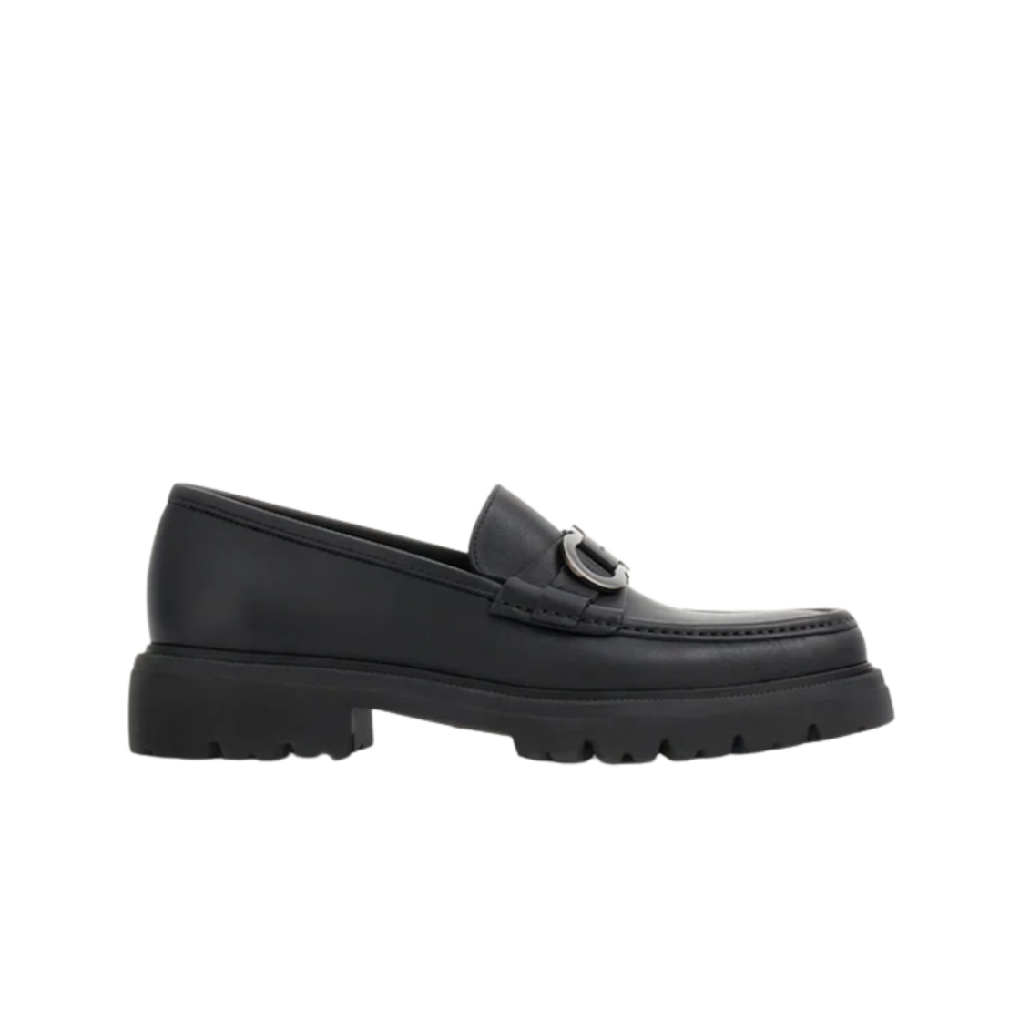 페라가모 간치니 오너먼트 모카신 블랙 - EEE(Ferragamo Moccasin with Gancini Ornament Black - EEE)